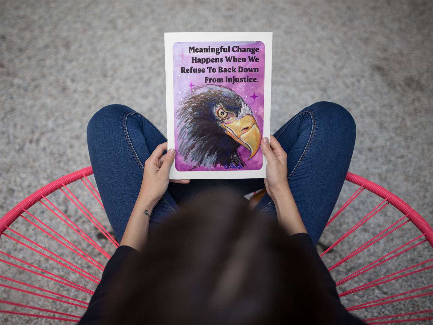 Meaningful Change Happens When We Refuse To Back Down From Injustice: Feminist Art Print