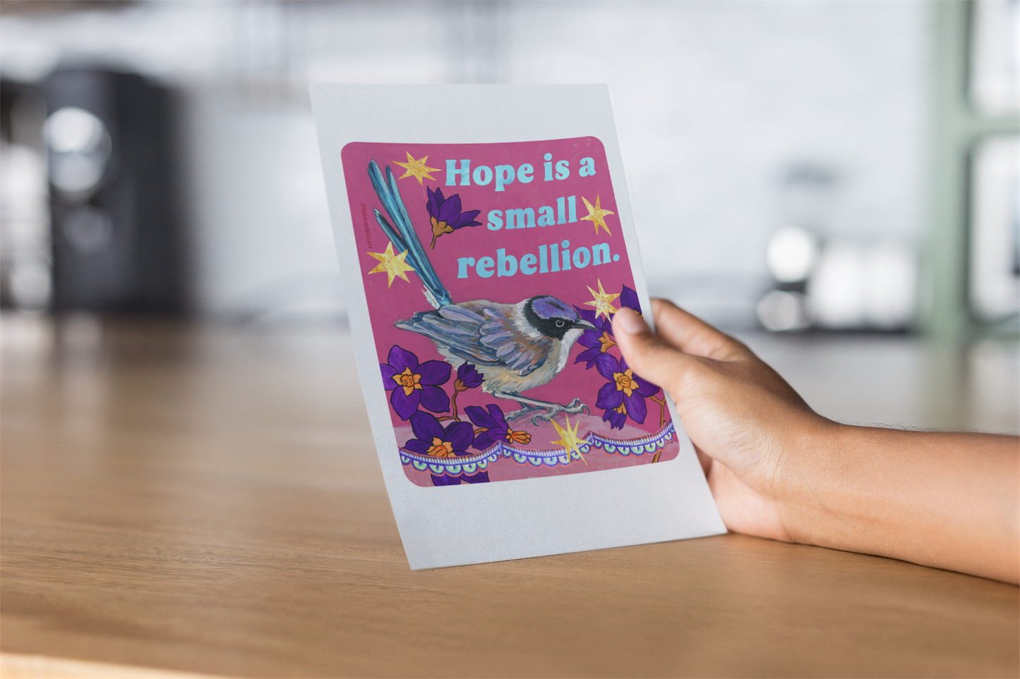 Hope Is a Small Rebellion: feminist art print