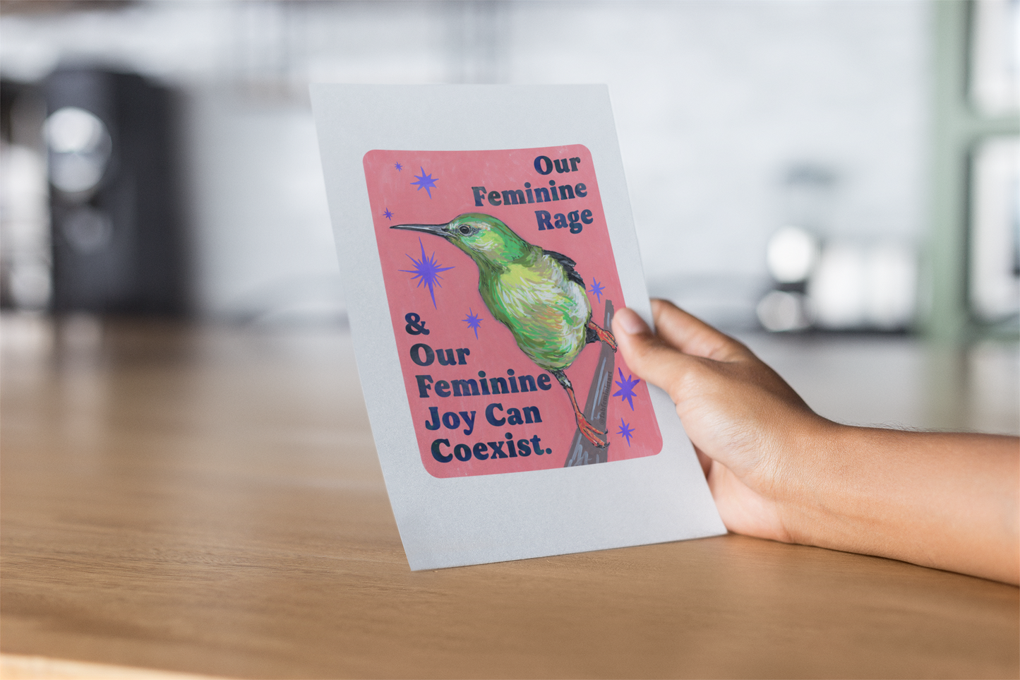 Our Feminine Rage & Our Feminine Joy Can Coexist: feminist art print