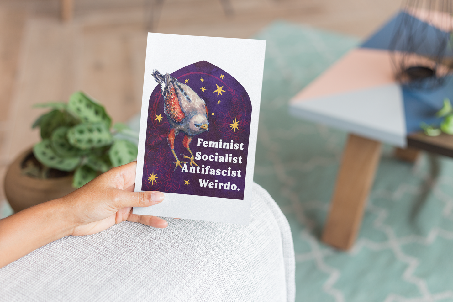 Feminist Socialist Antifascist Weirdo Poster: Feminist Art Print