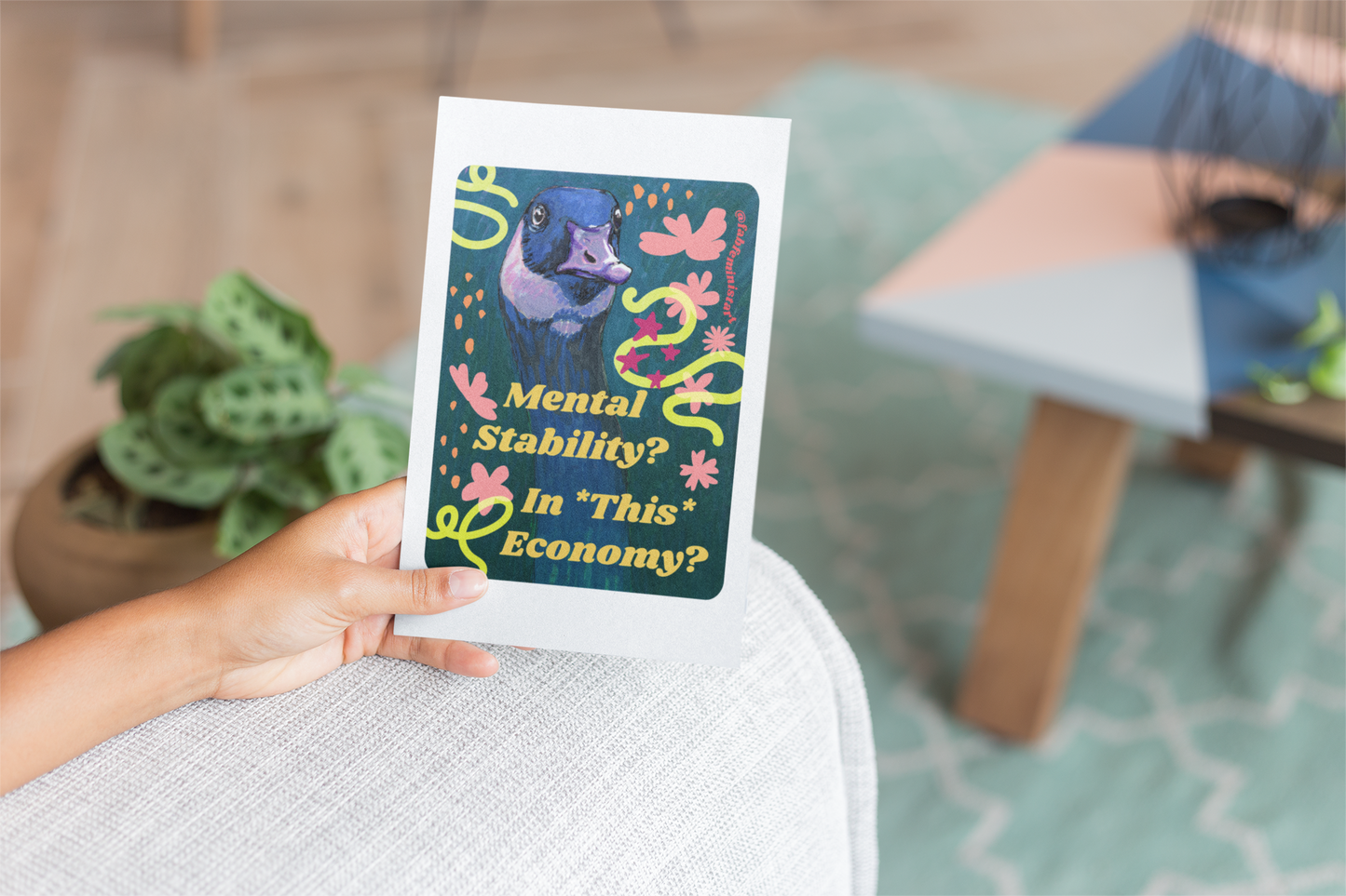 Mental Stability In This Economy: Feminist Art Print