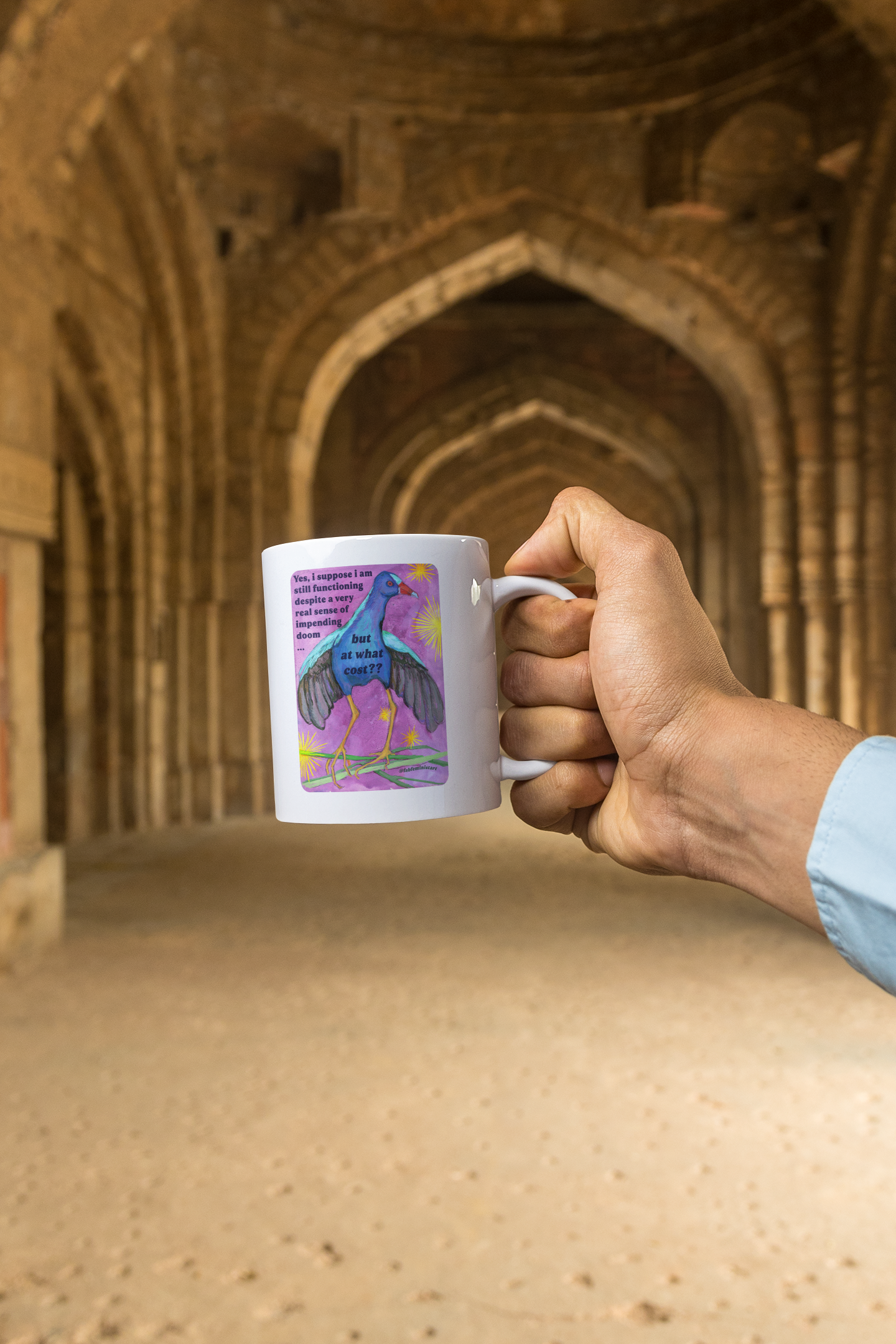 Yes, i suppose i am still functioning despite a very real sense of impending doom... but at what cost: feminist mug