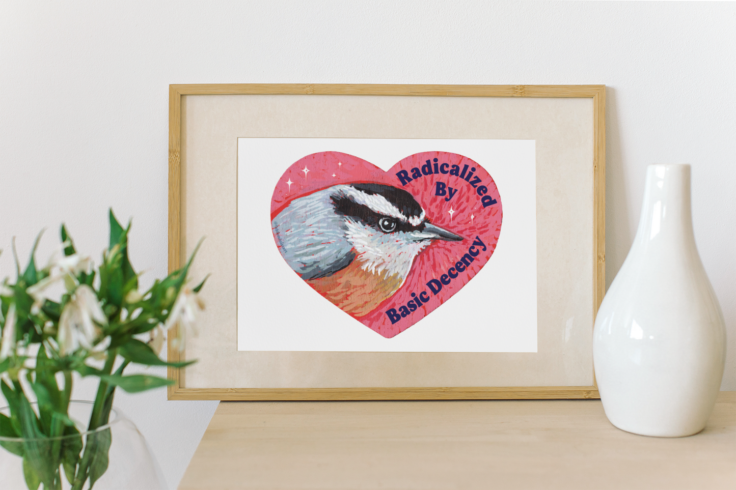 Radicalized by Basic Decency: Heart Bird Poster