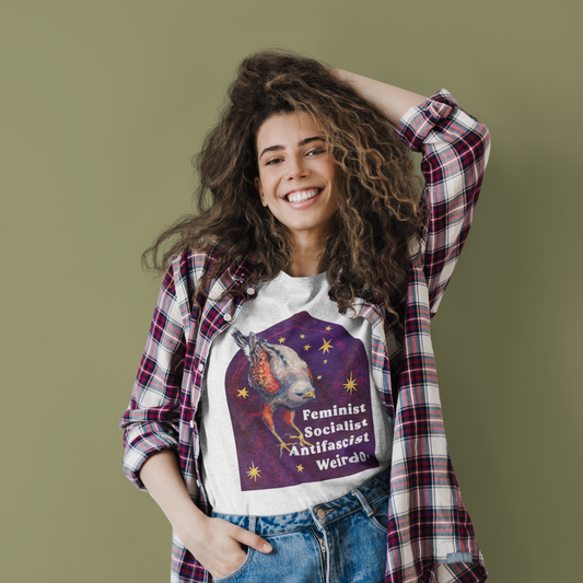 Feminist Socialist Antifascist Weirdo: feminist shirt