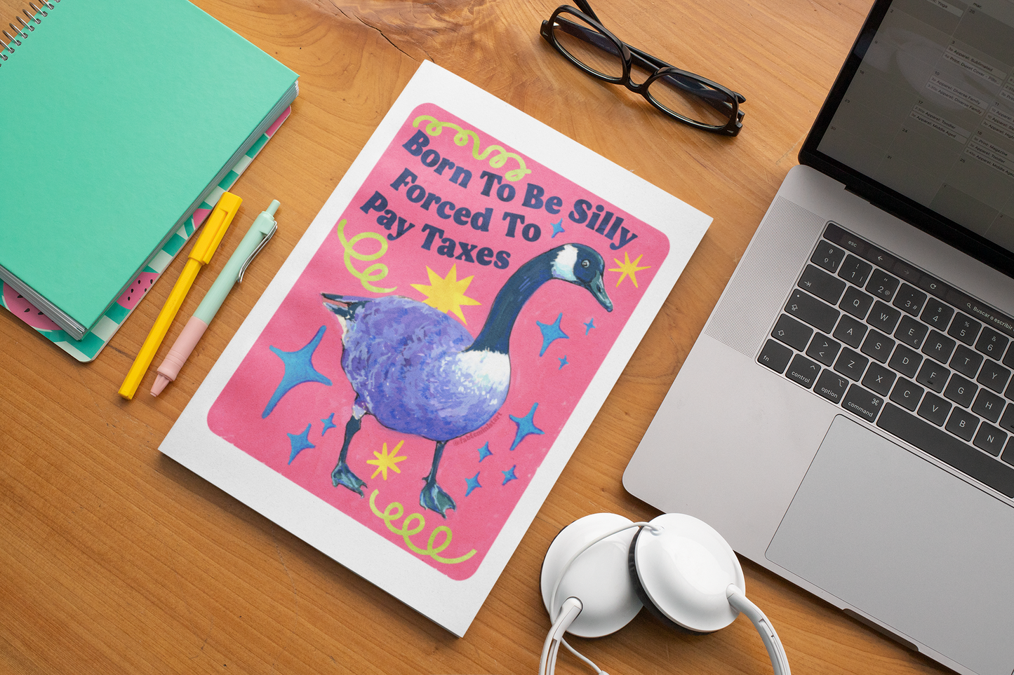 Born To Be Silly Forced To Pay Taxes: feminist art print