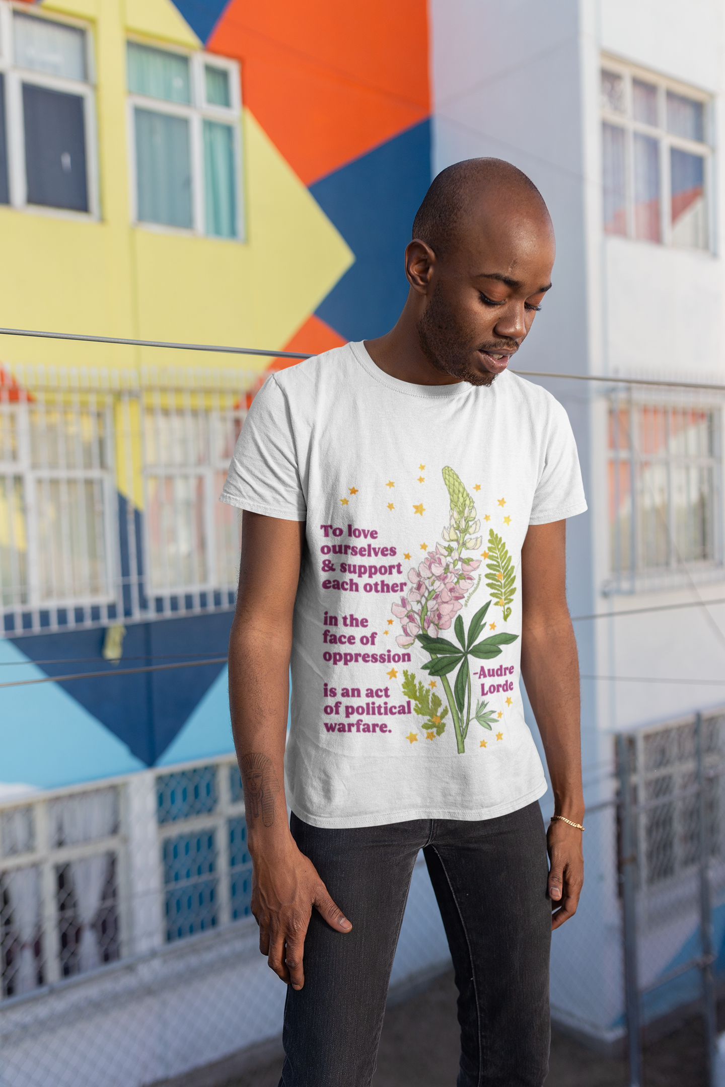 To love ourselves and support each other in the face of oppression is an act of political warfare, Audre Lorde: feminist shirt