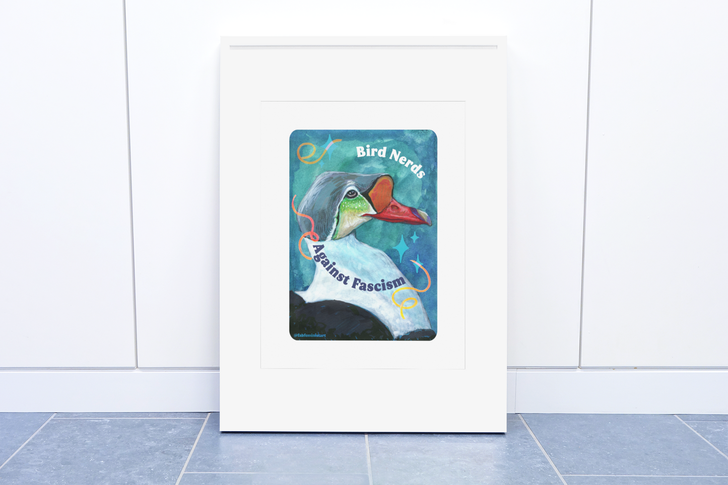 Bird Nerds Against Fascism : Feminist Art Print