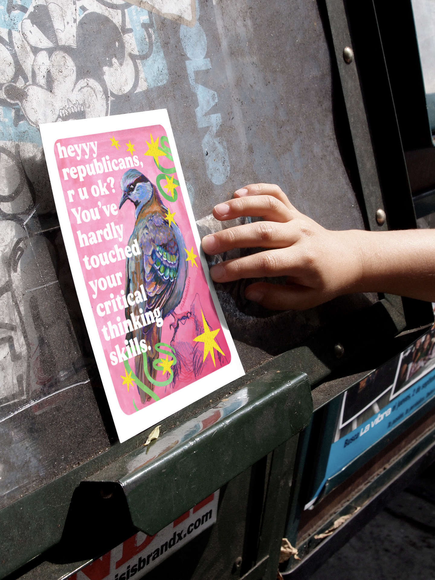 heyyy republicans, r u ok? You've hardly touched your critical thinking skills: feminist art print