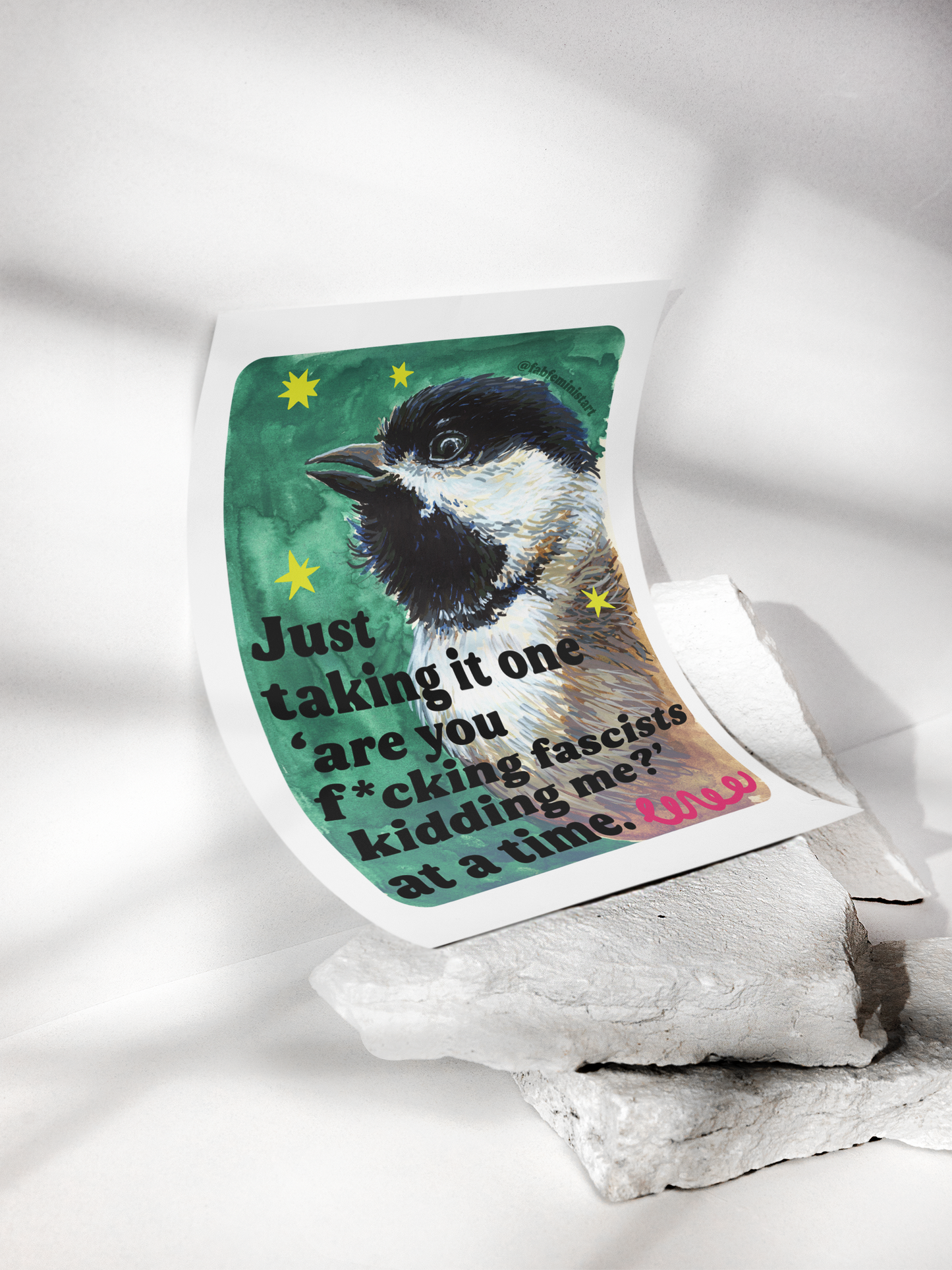 Just taking it one ‘are you f*cking fascists kidding me?’ at a time: Feminist Art Print