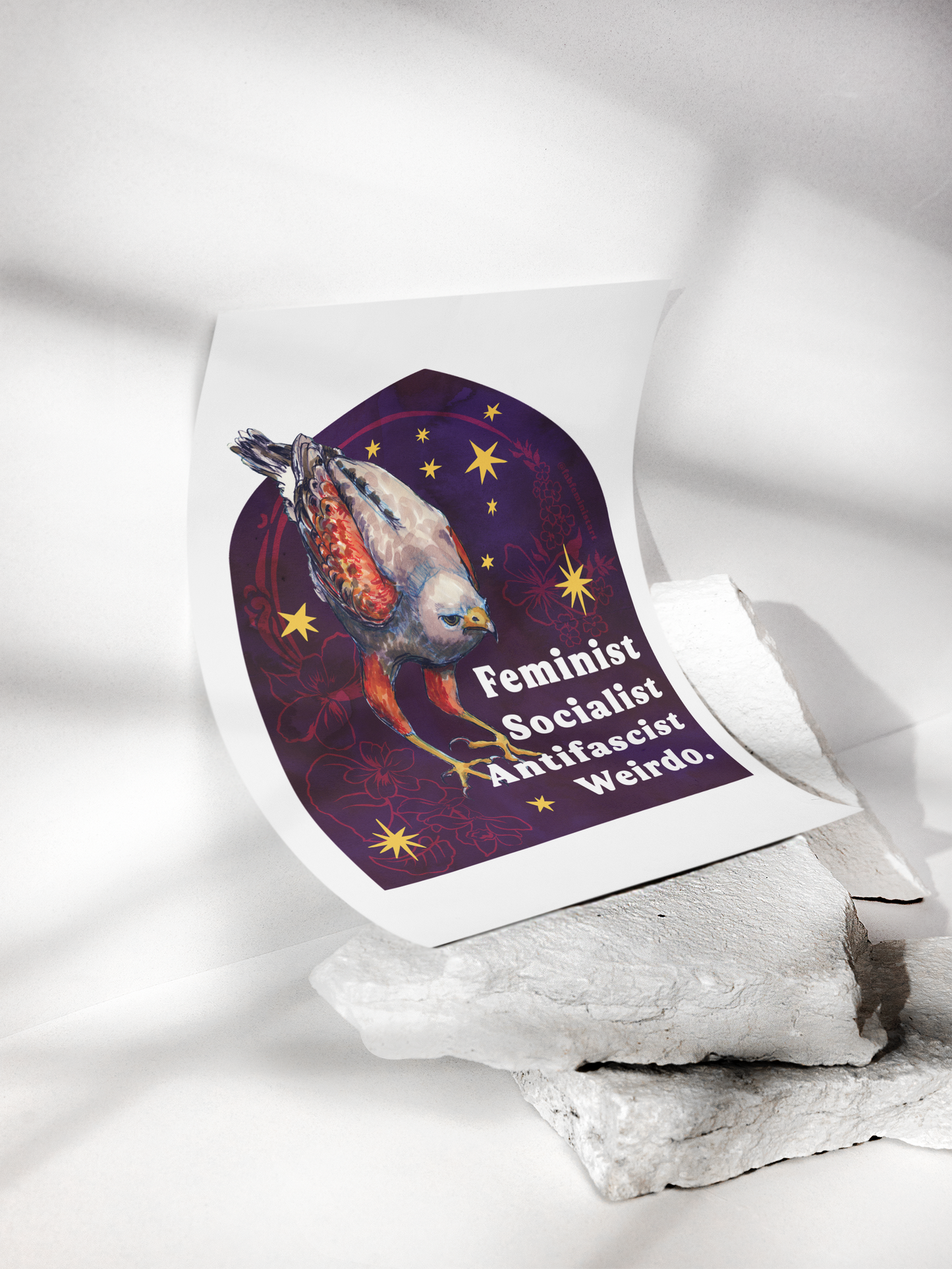 Feminist Socialist Antifascist Weirdo Poster: Feminist Art Print