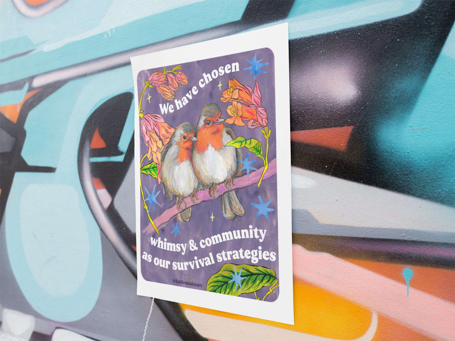 We have chosen whimsy & community as our survival strategies: feminist art print