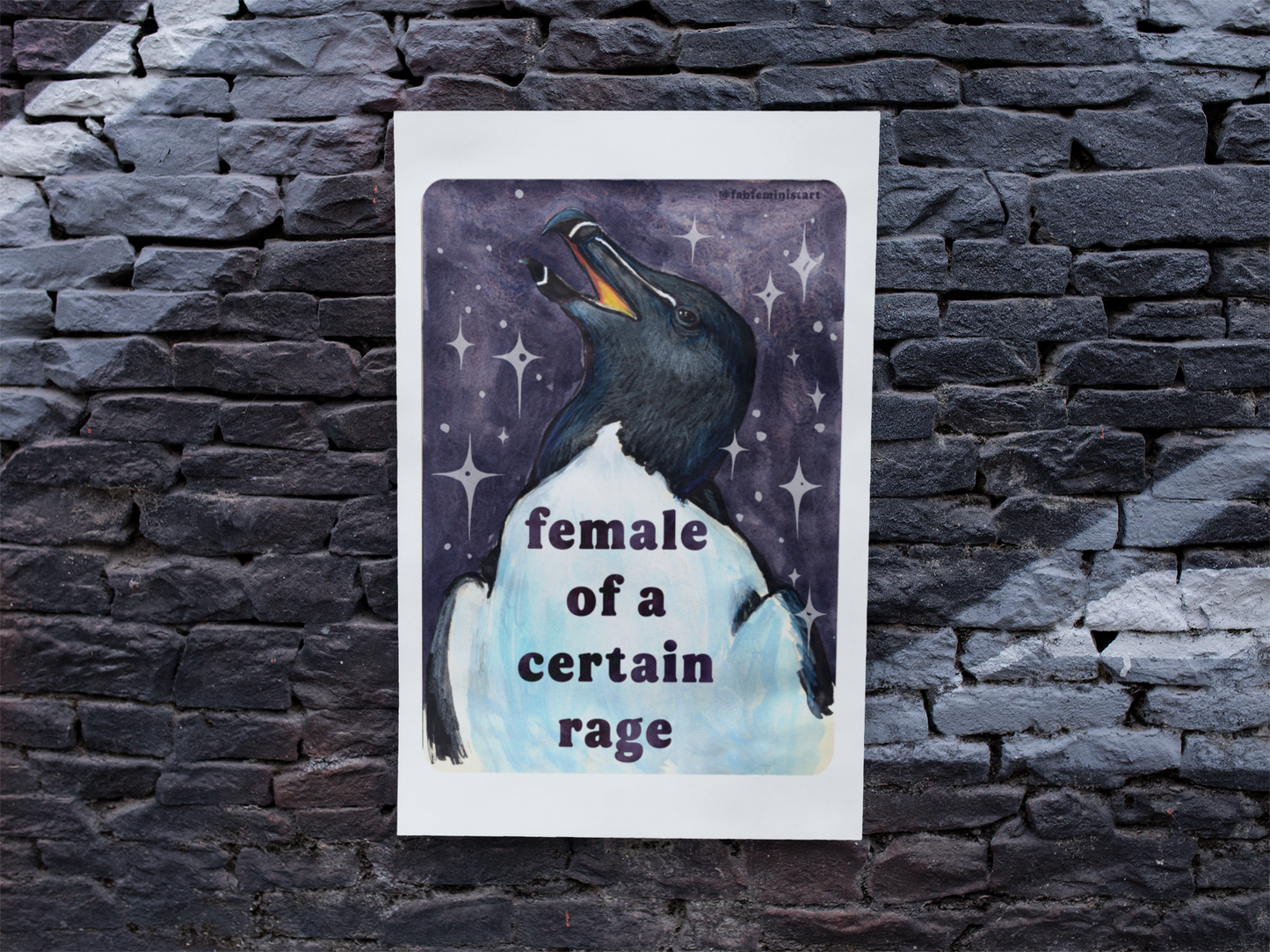 Female of a certain rage: feminist art print