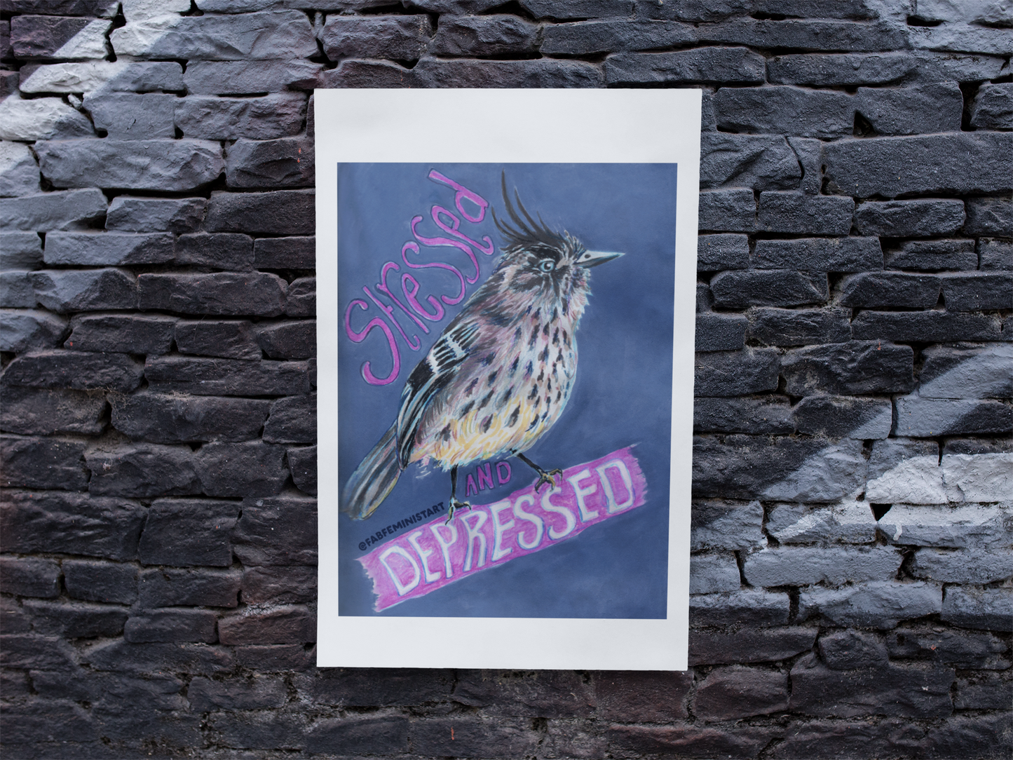 Stressed and Depressed: Mental Health Art Print