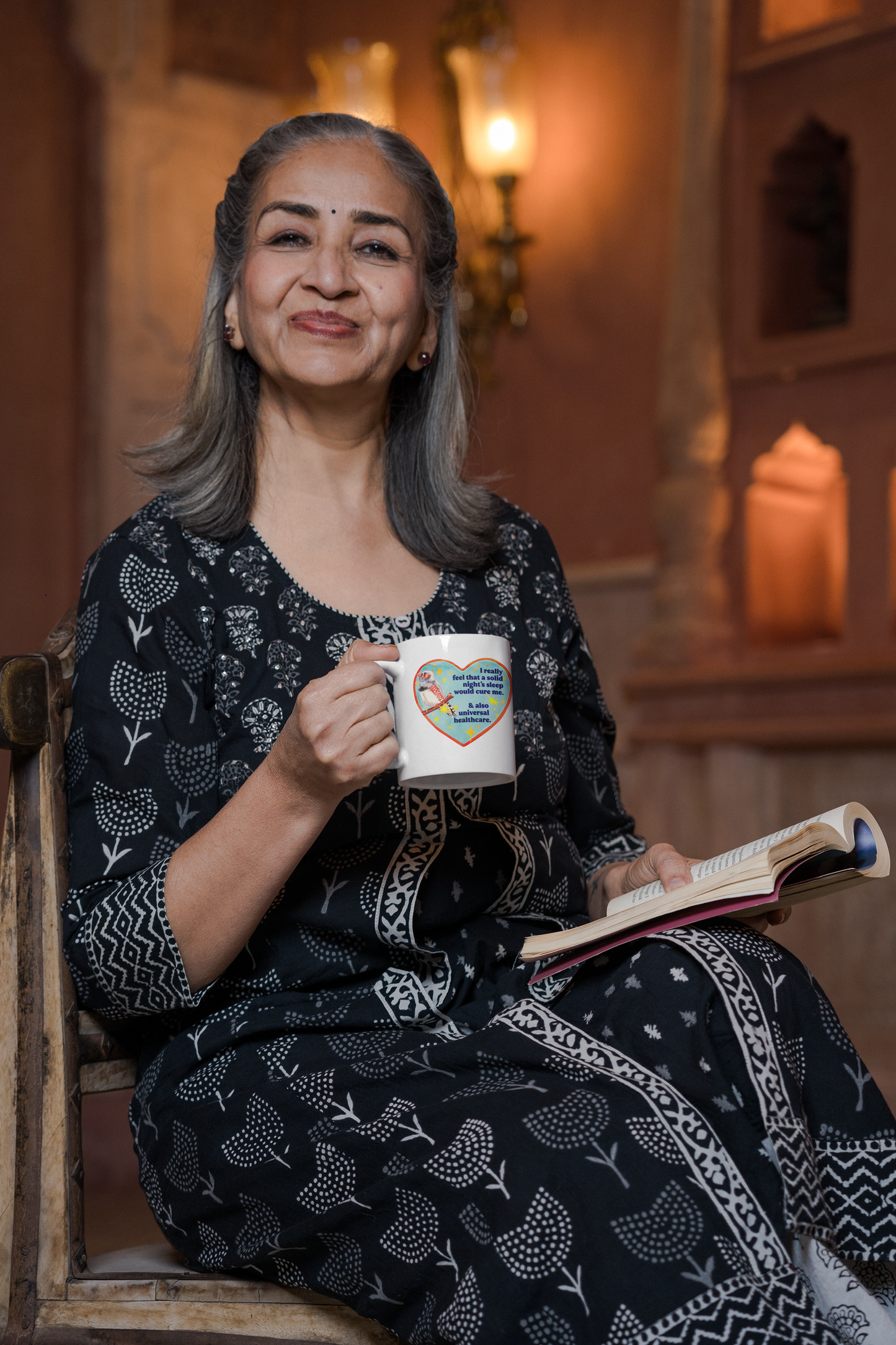 I really feel that a solid night's sleep would cure me and also universal healthcare: feminist mug