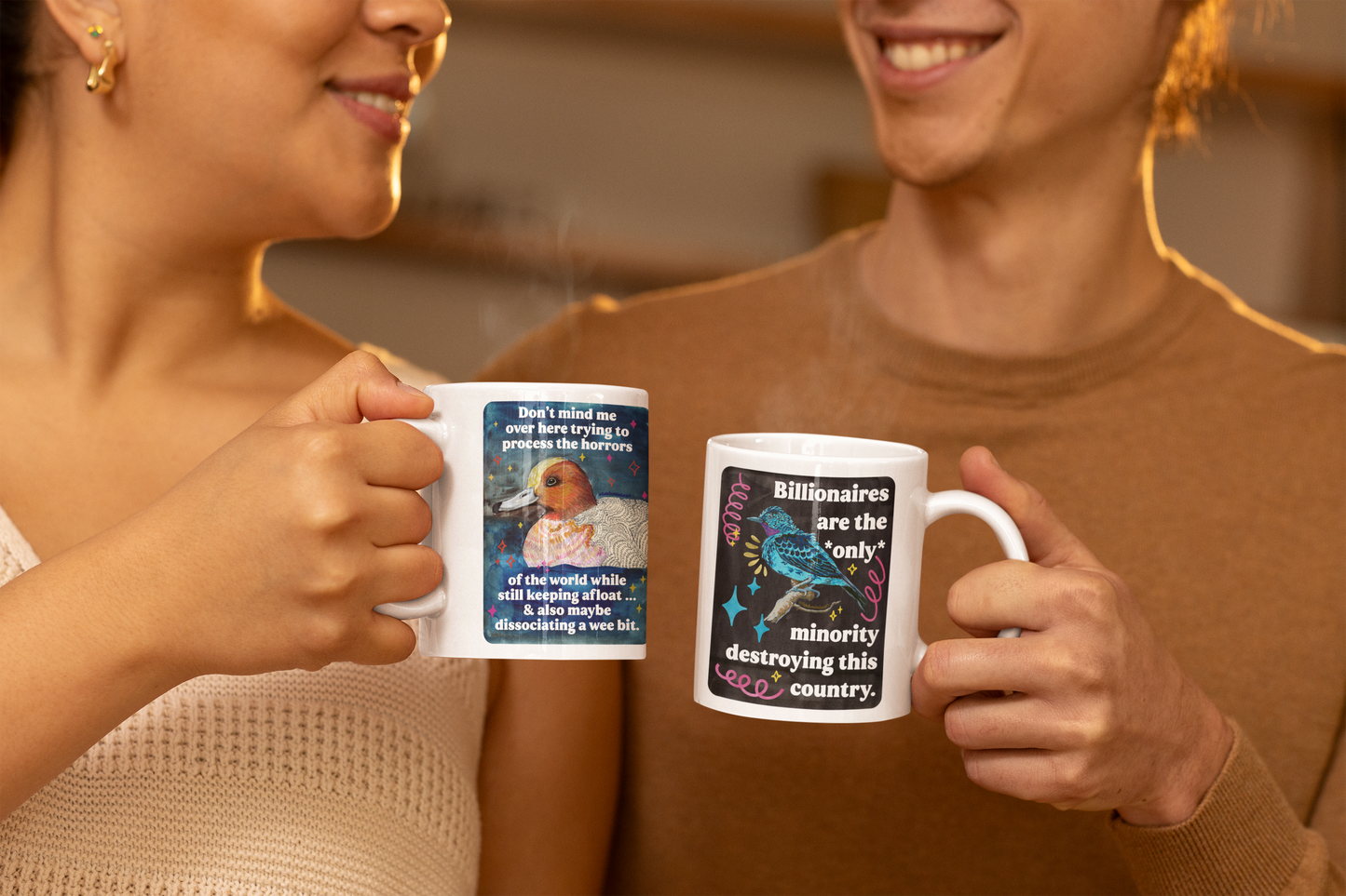 Billionaires are the *only* minority destroying this country: feminist mug