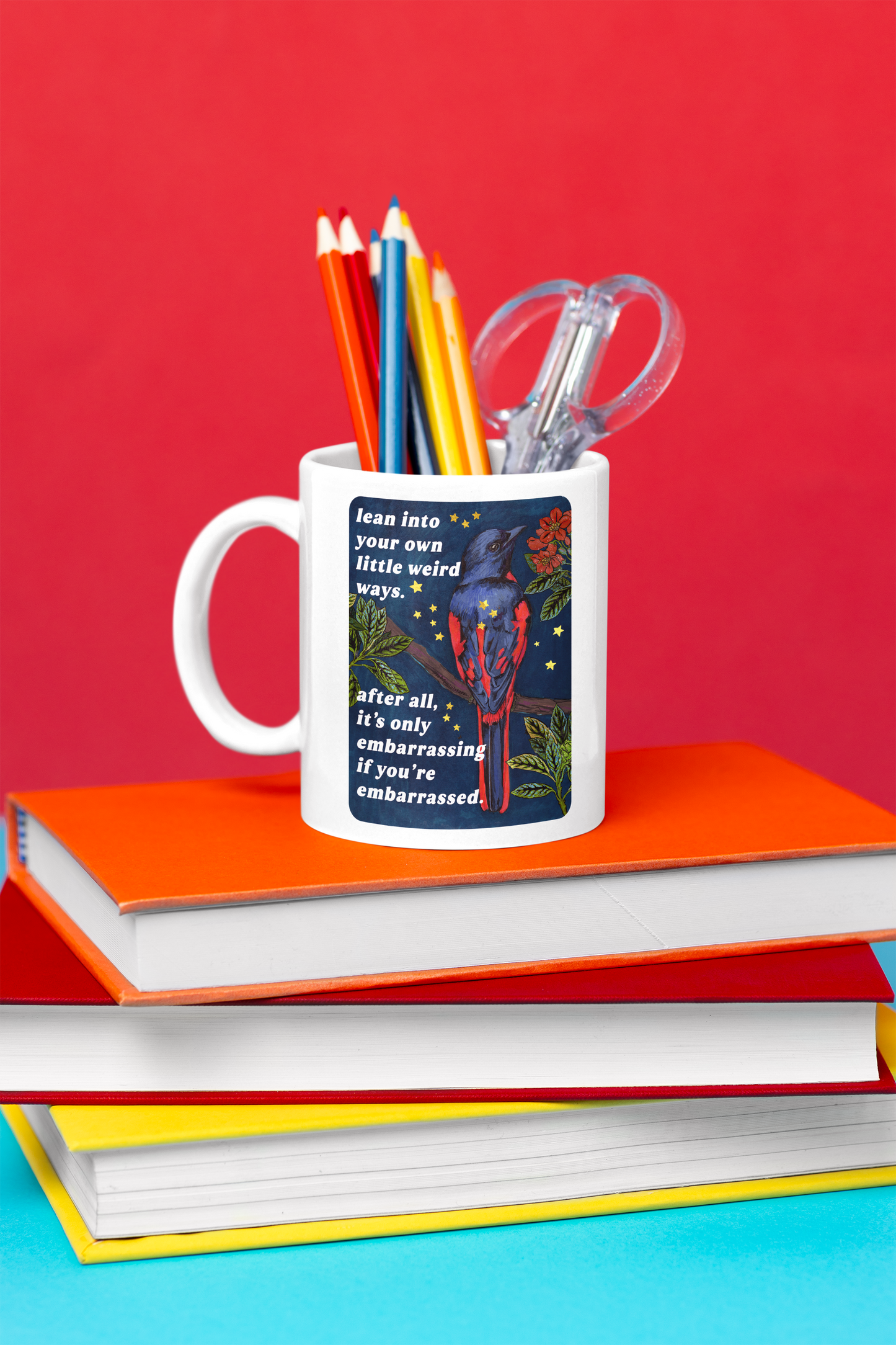 lean into your own little weird ways: feminist mug