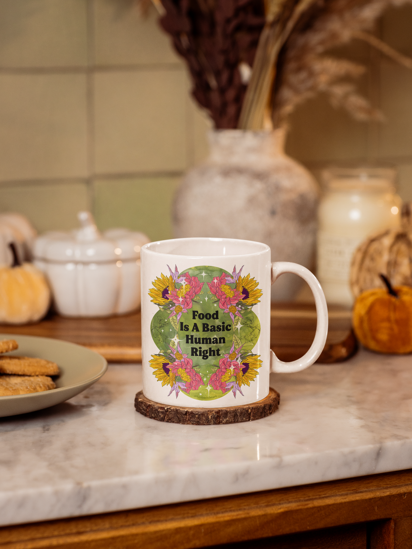 Food Is A Basic Human Right: Feminist Mug
