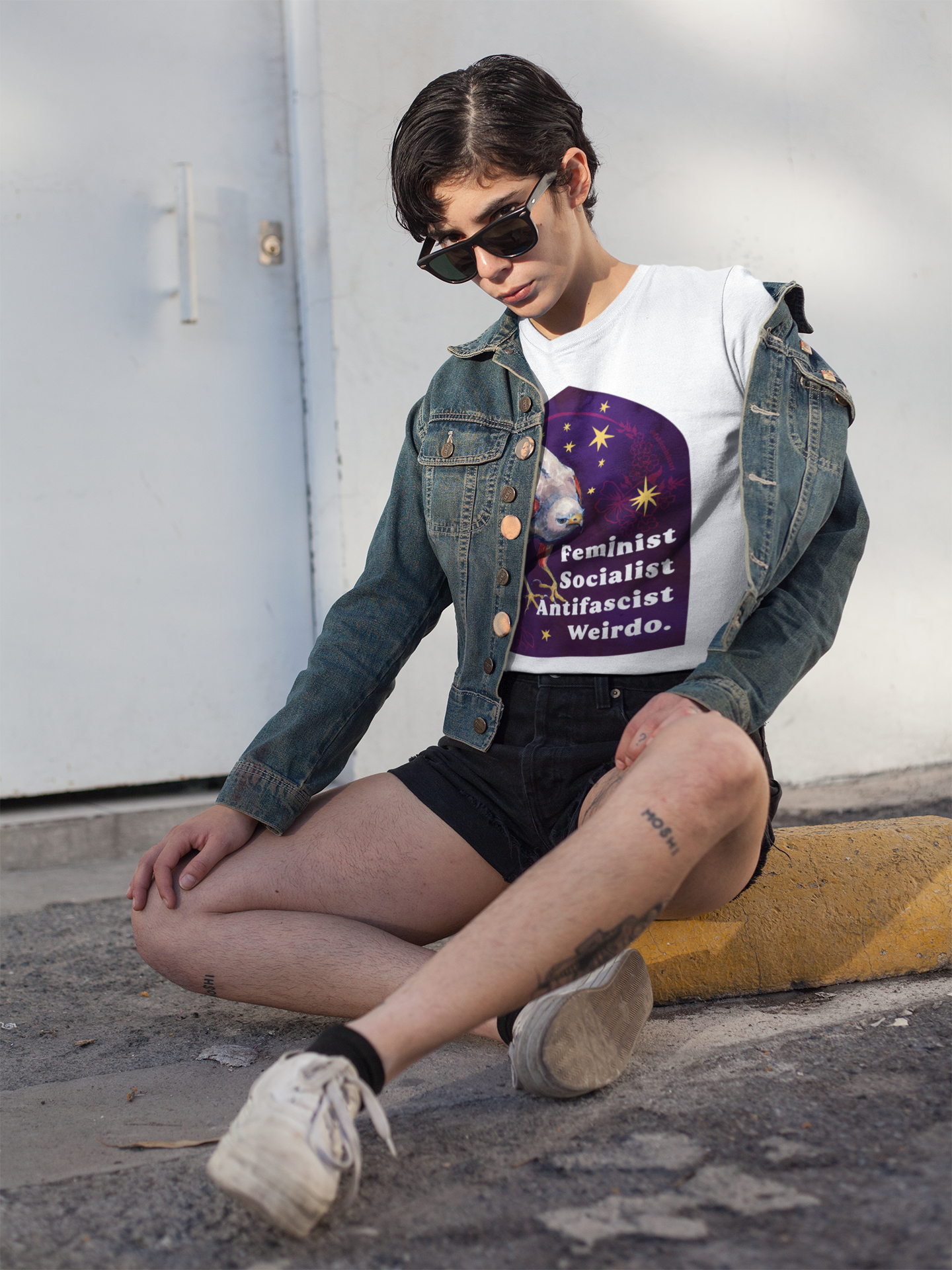 Feminist Socialist Antifascist Weirdo: feminist shirt