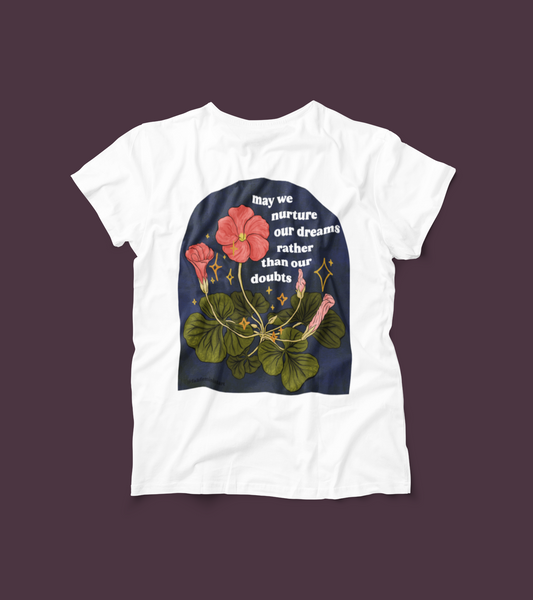 may we nurture our dreams rather than our doubts: feminist shirt