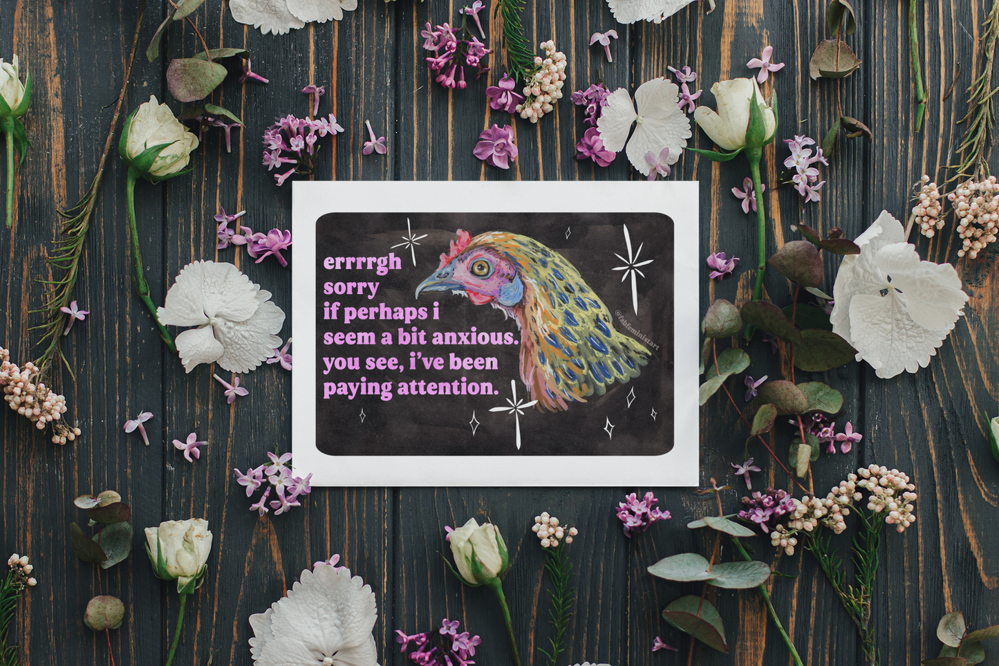 errrgh sorry if perhaps i seem a bit anxious. you see, i've been paying attention: feminist art print