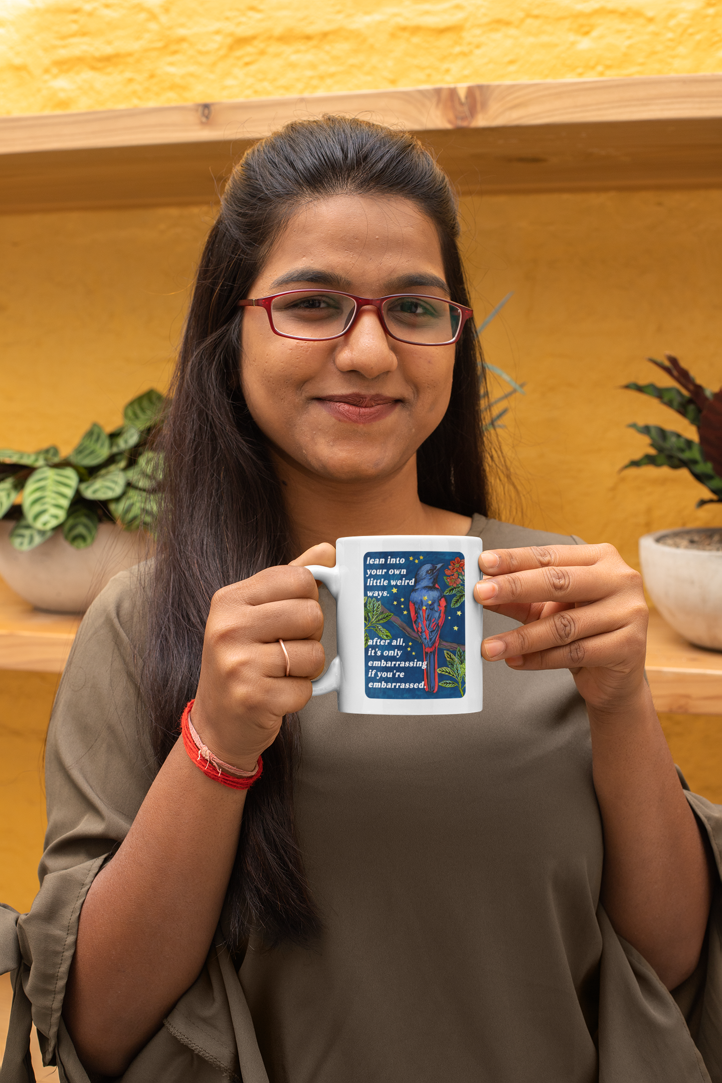 lean into your own little weird ways: feminist mug