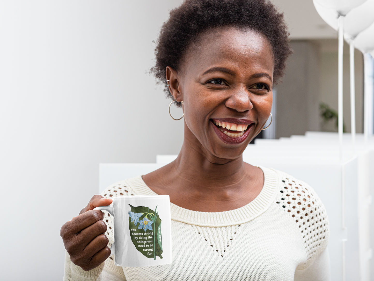 Audre Lorde Mug – You become strong by doing the things you need to be strong for