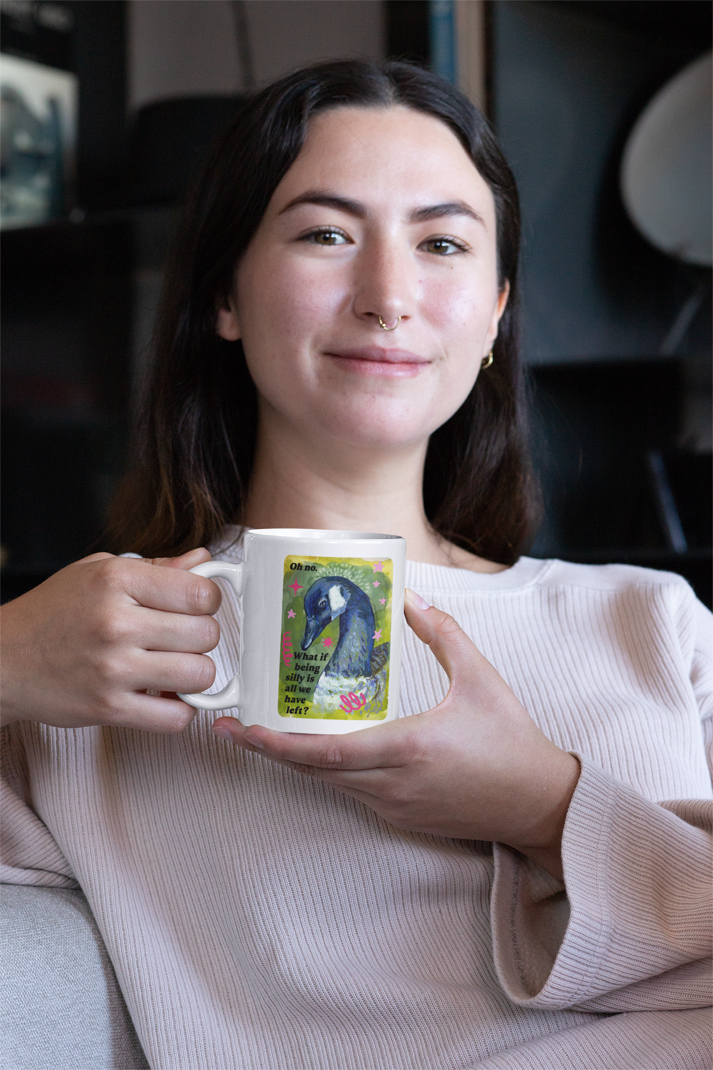 Oh no what if being silly is all we have left: feminist mug