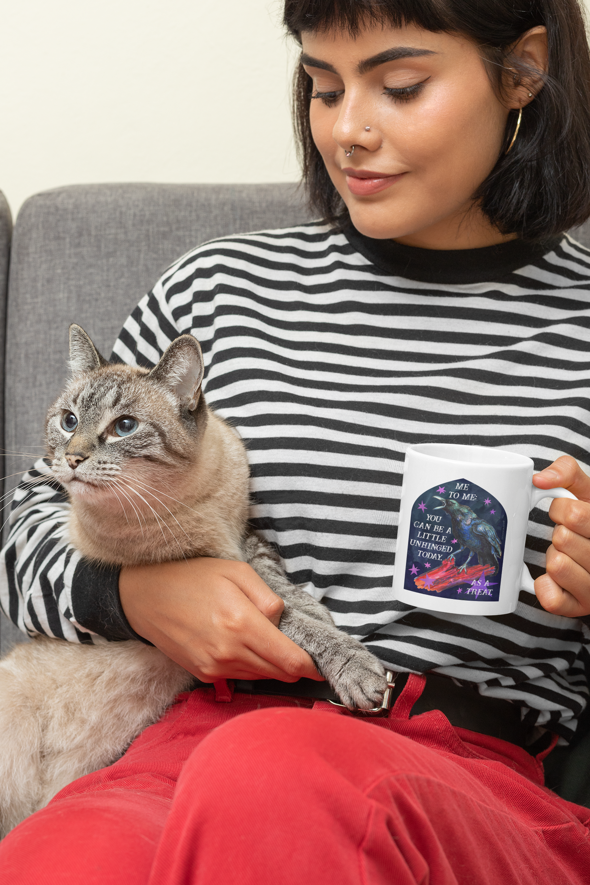 me to me: you can be a little unhinged today. as a treat: feminist mug