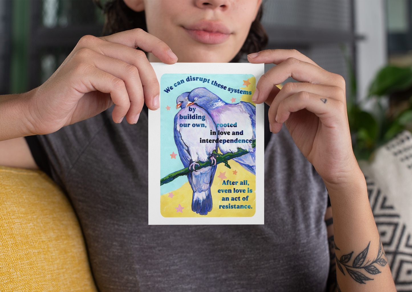 We can disrupt these systems by building our own: feminist art print