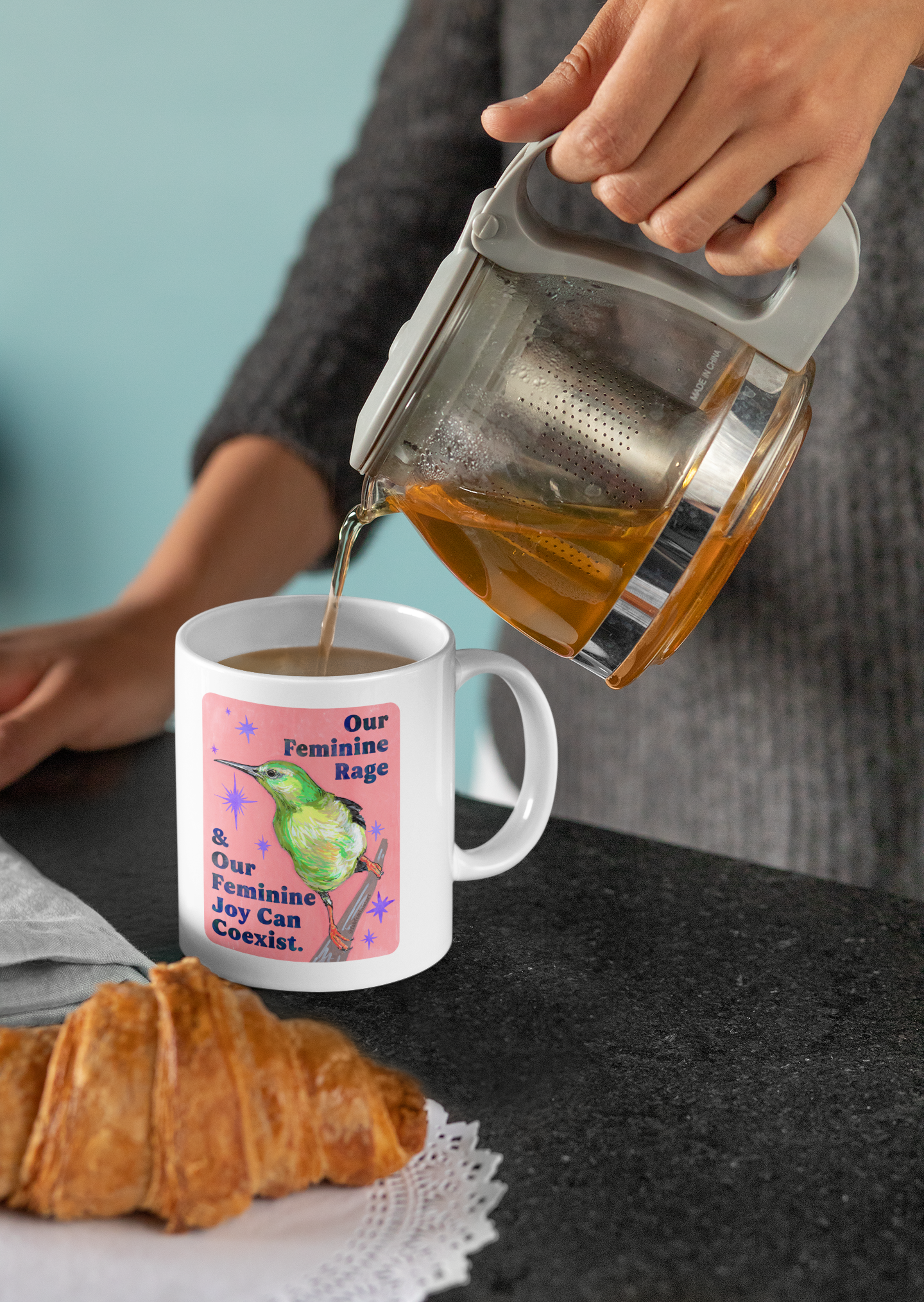 Our Feminine Rage & Our Feminine Joy Can Coexist: feminist mug
