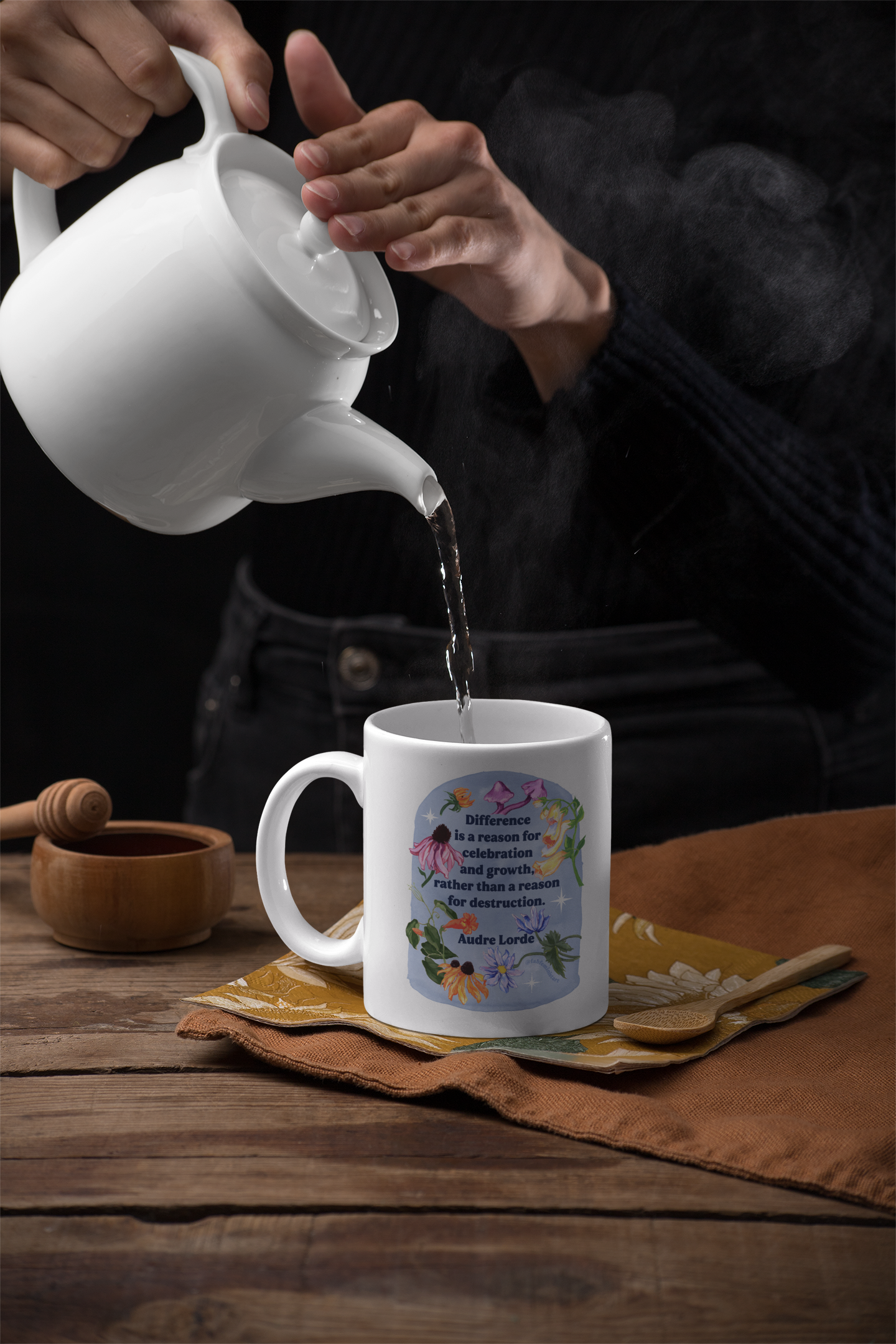 Difference is a reason for celebration and growth rather than a reason for destruction, Audre Lorde: Feminist Mug