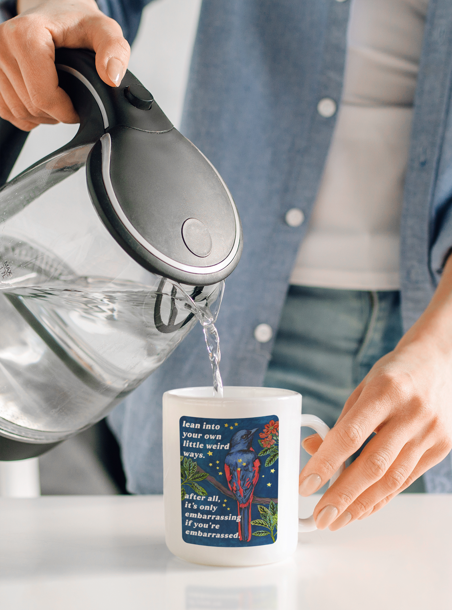 lean into your own little weird ways: feminist mug