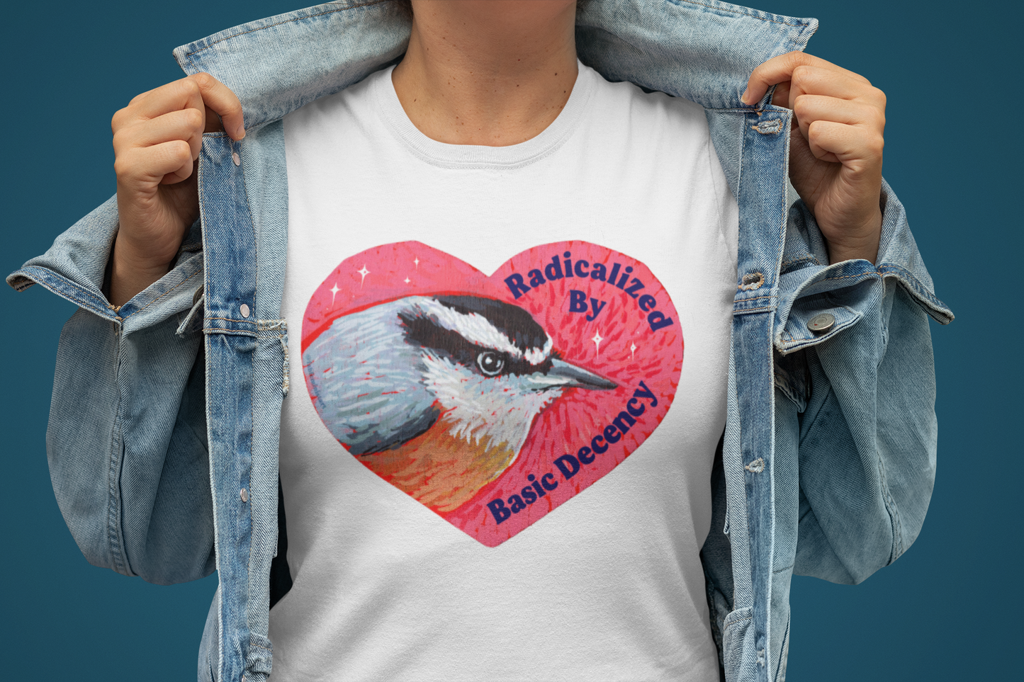 Radicalized By Basic Decency: Bird Heart T-Shirt
