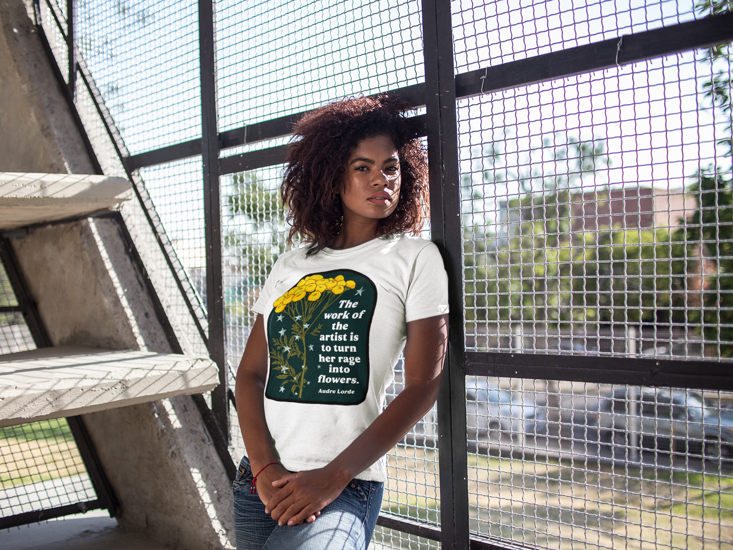 The work of the artist is to turn her rage into flowers, Audre Lorde: feminist shirt