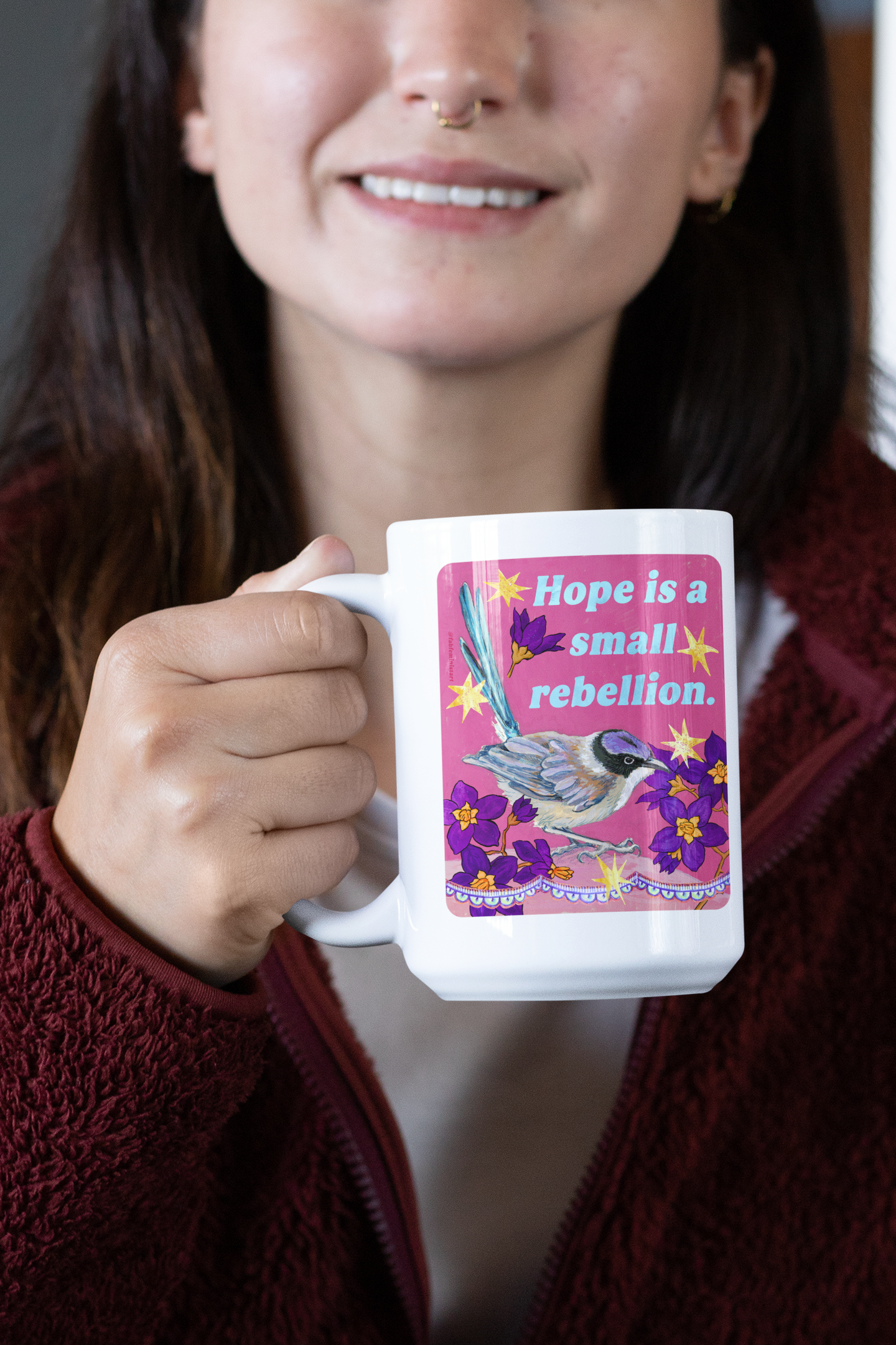 Hope is a small rebellion: feminist mug