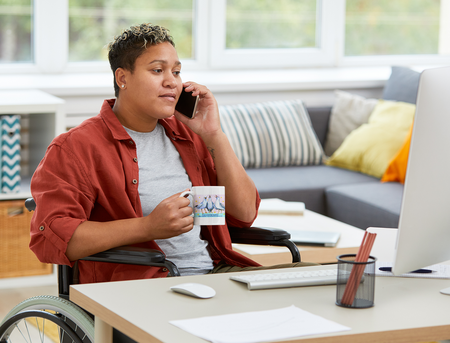 If our voices had no power, they wouldn't try so hard to silence us: feminist mug