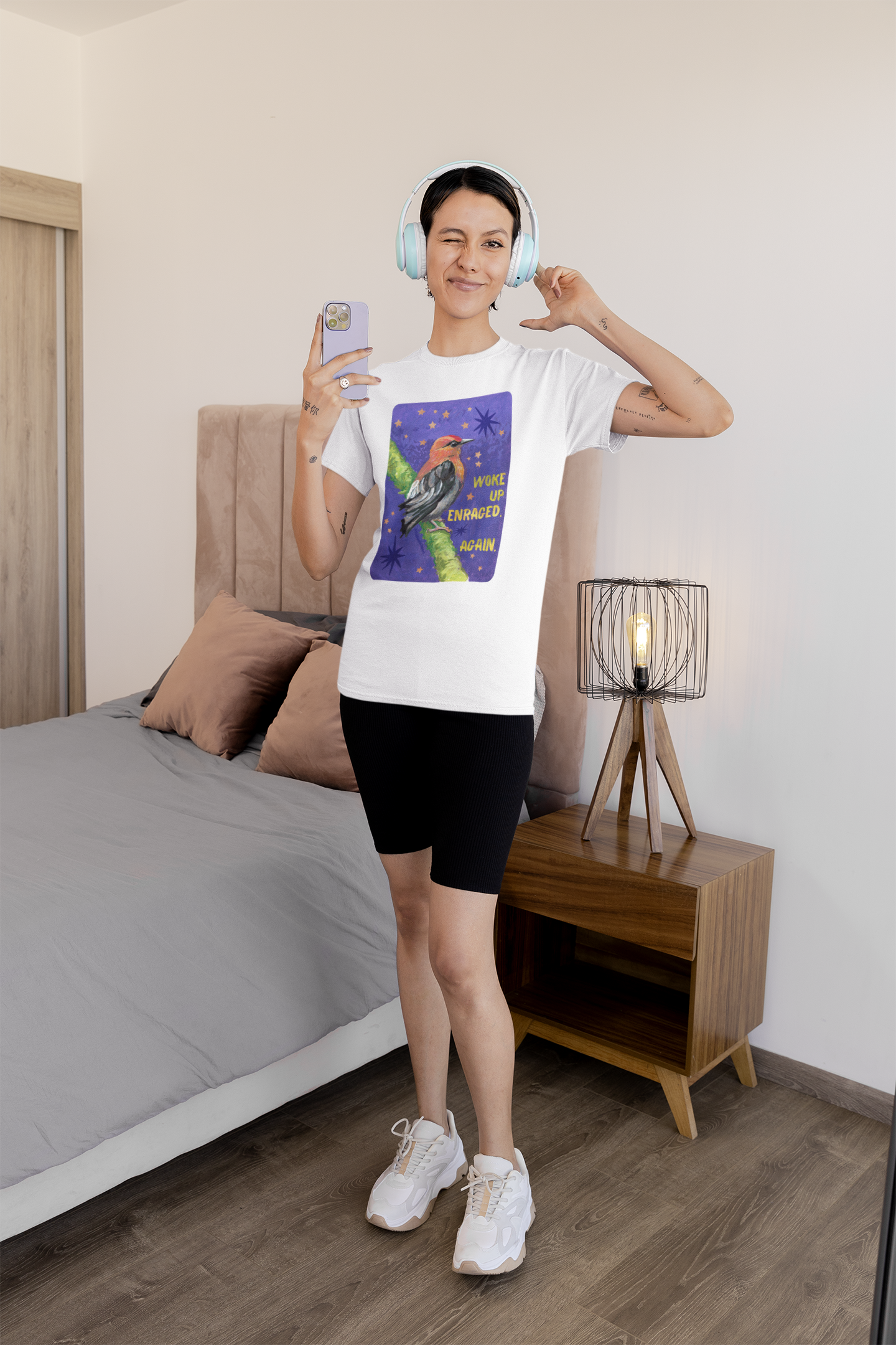 Woke Up Enraged Again: Feminist T-Shirt