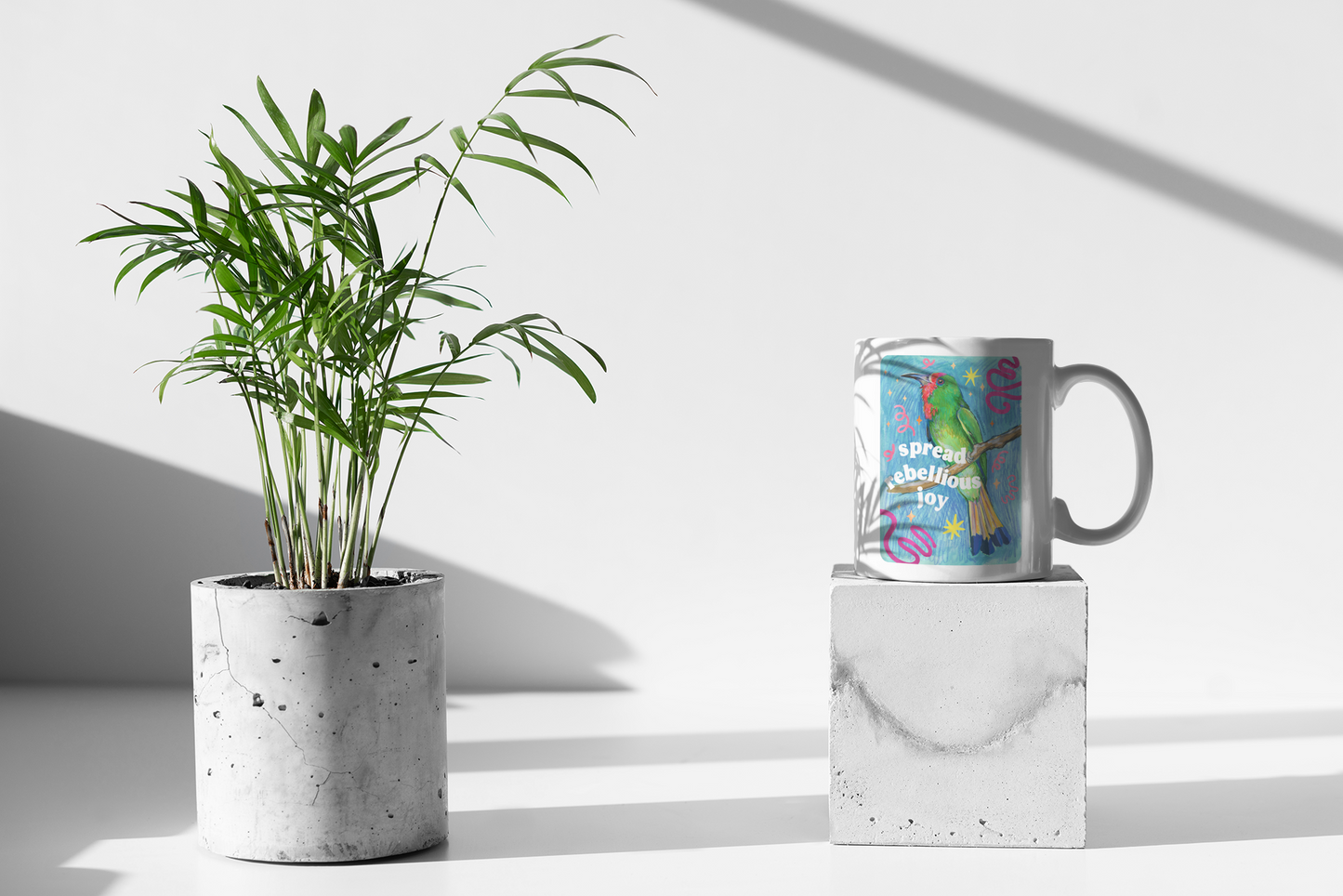 spread rebellious joy: feminist mug