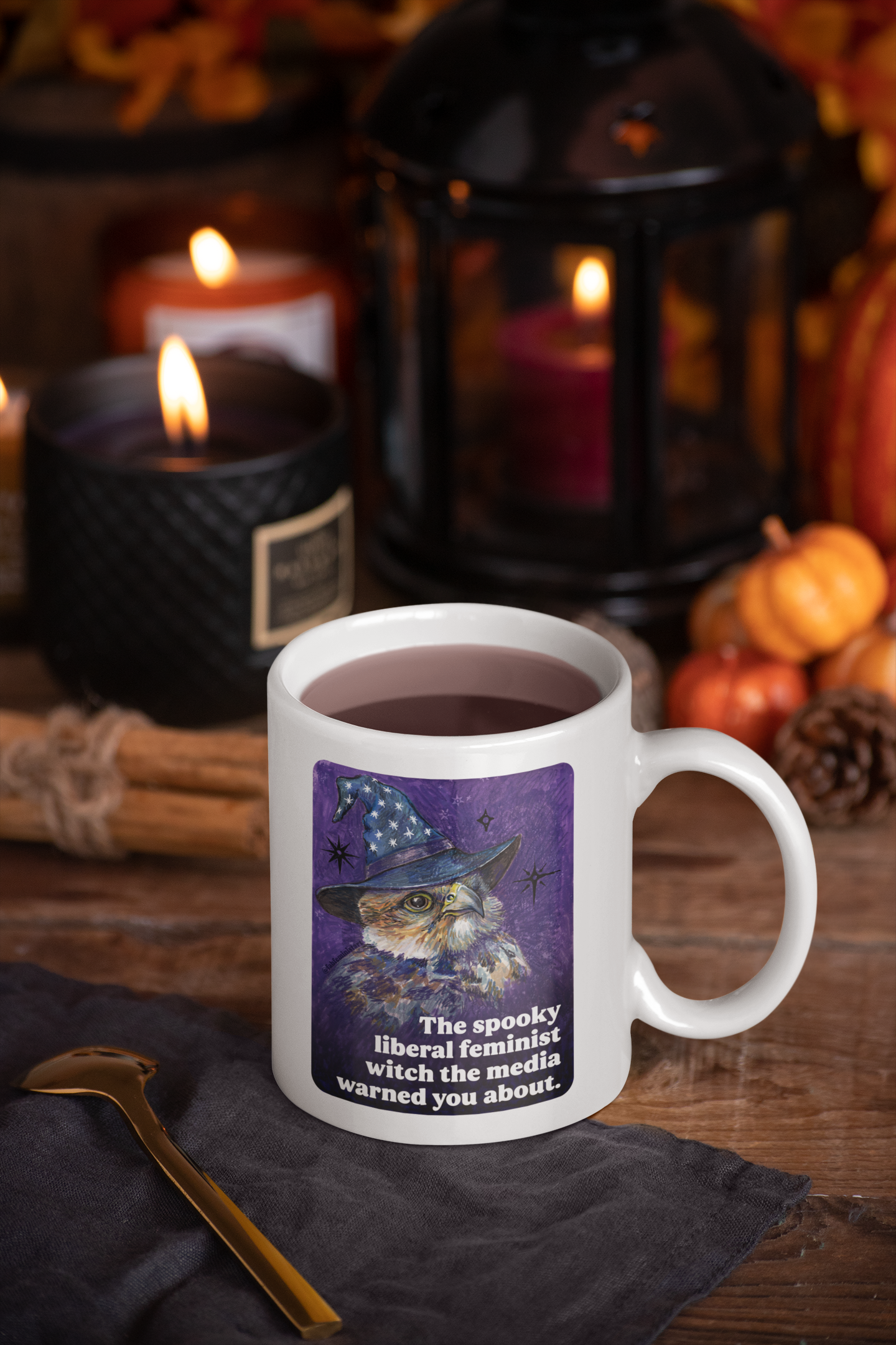 The spooky liberal feminist witch the media warned you about: feminist mug