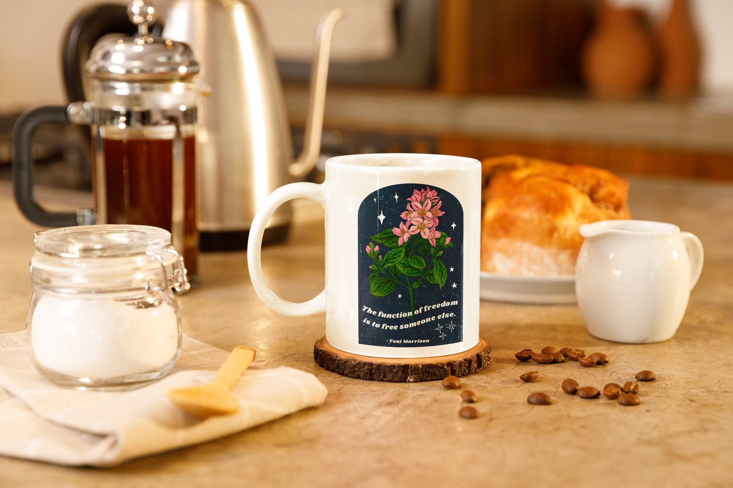 The function of freedom is to free someone else, Toni Morrison: Feminist Mug