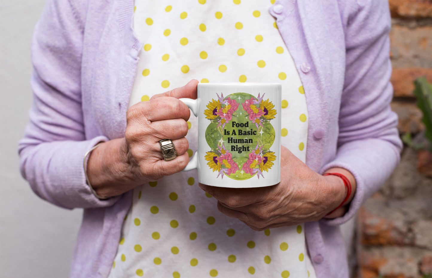 Food Is A Basic Human Right: Feminist Mug