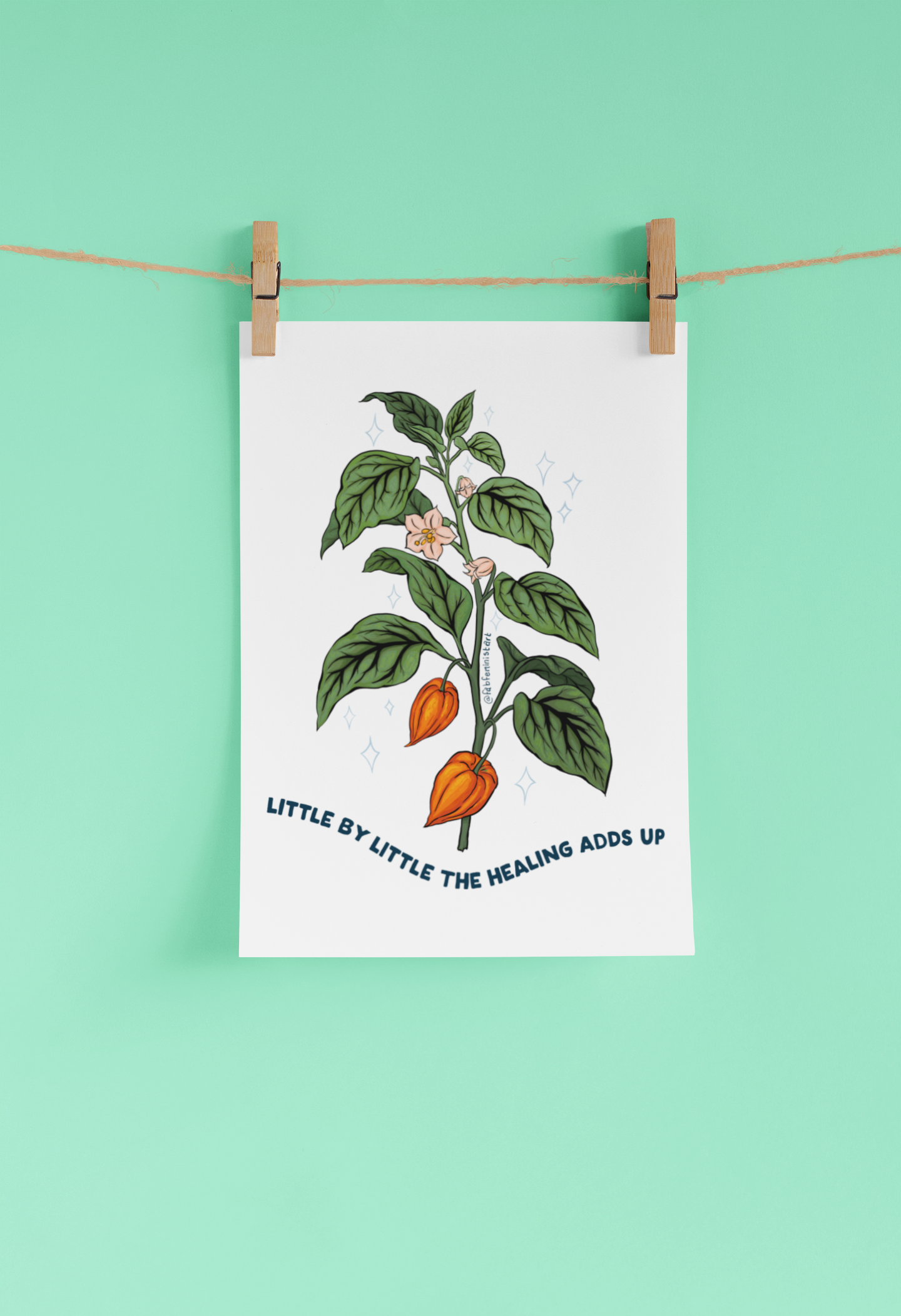 Little By Little The Healing Adds Up: Mental Health Art Print