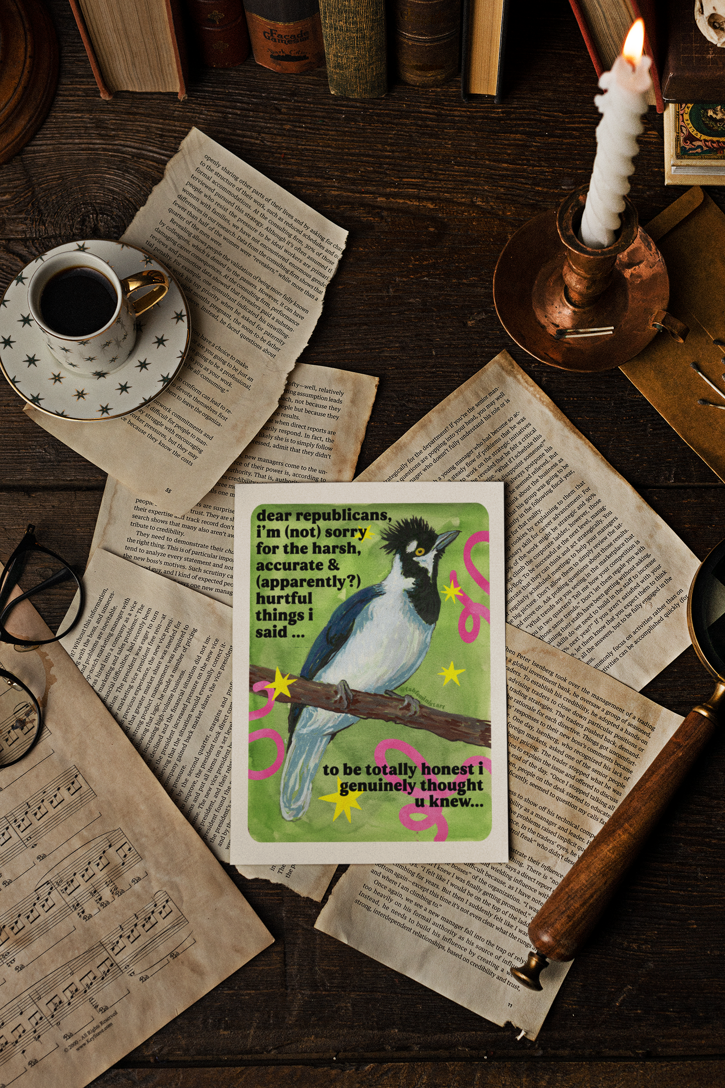 Dear Republicans I'm (Not) Sorry: feminist art print