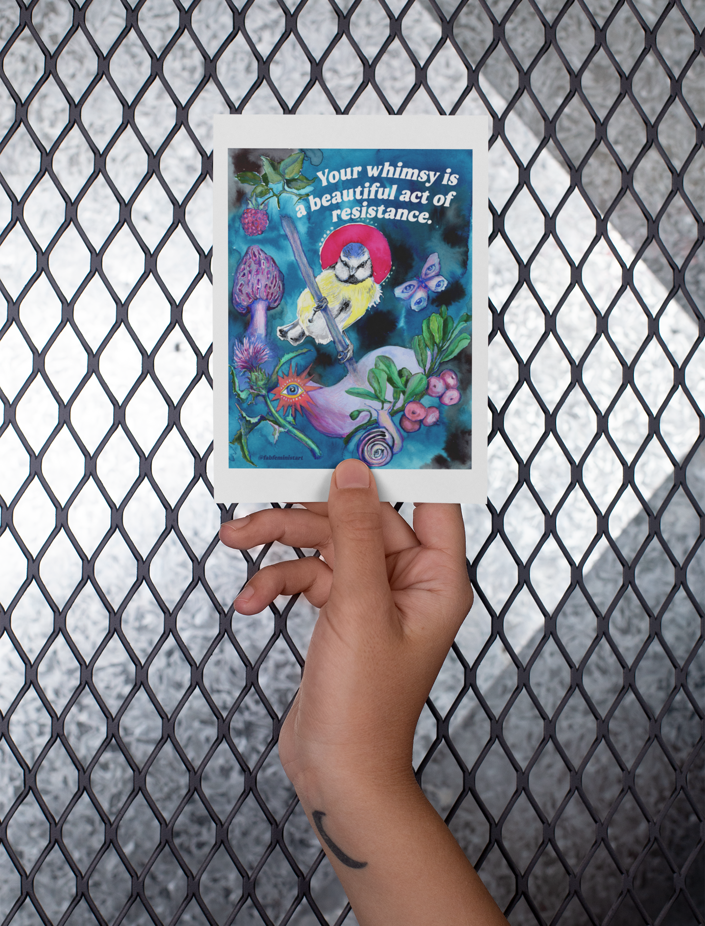 Your whimsy is a beautiful act of resistance: feminist art print