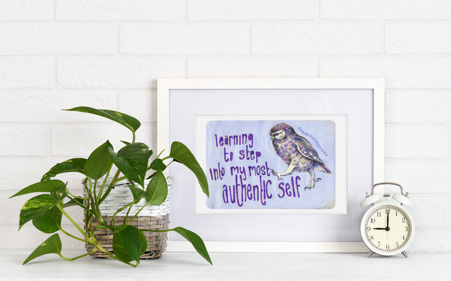 Learning To Step Into My Most Authentic Self: Mental Health Art Print