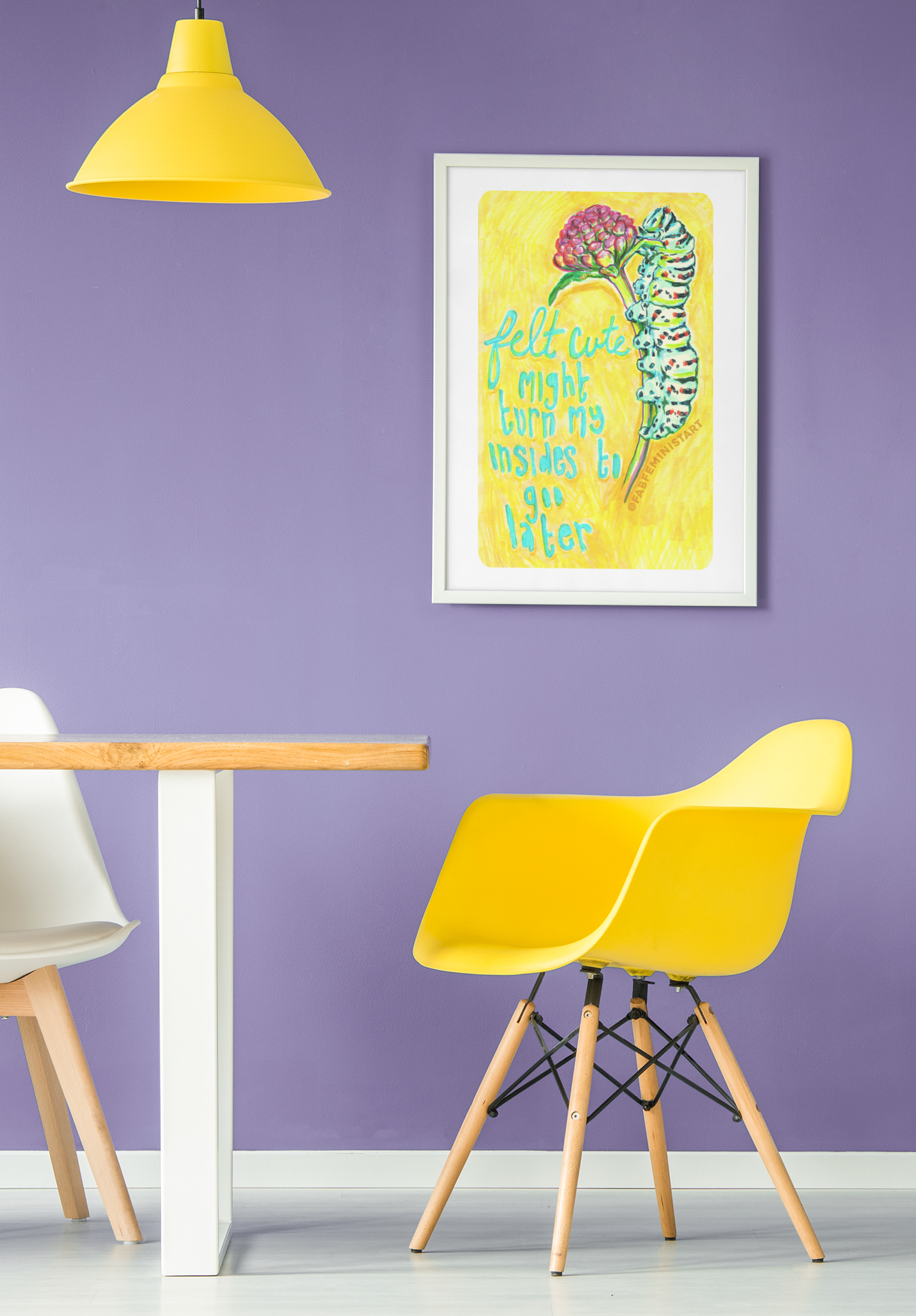 Felt Cute Might Turn My Insides To Goo Later: Mental Health Art Print