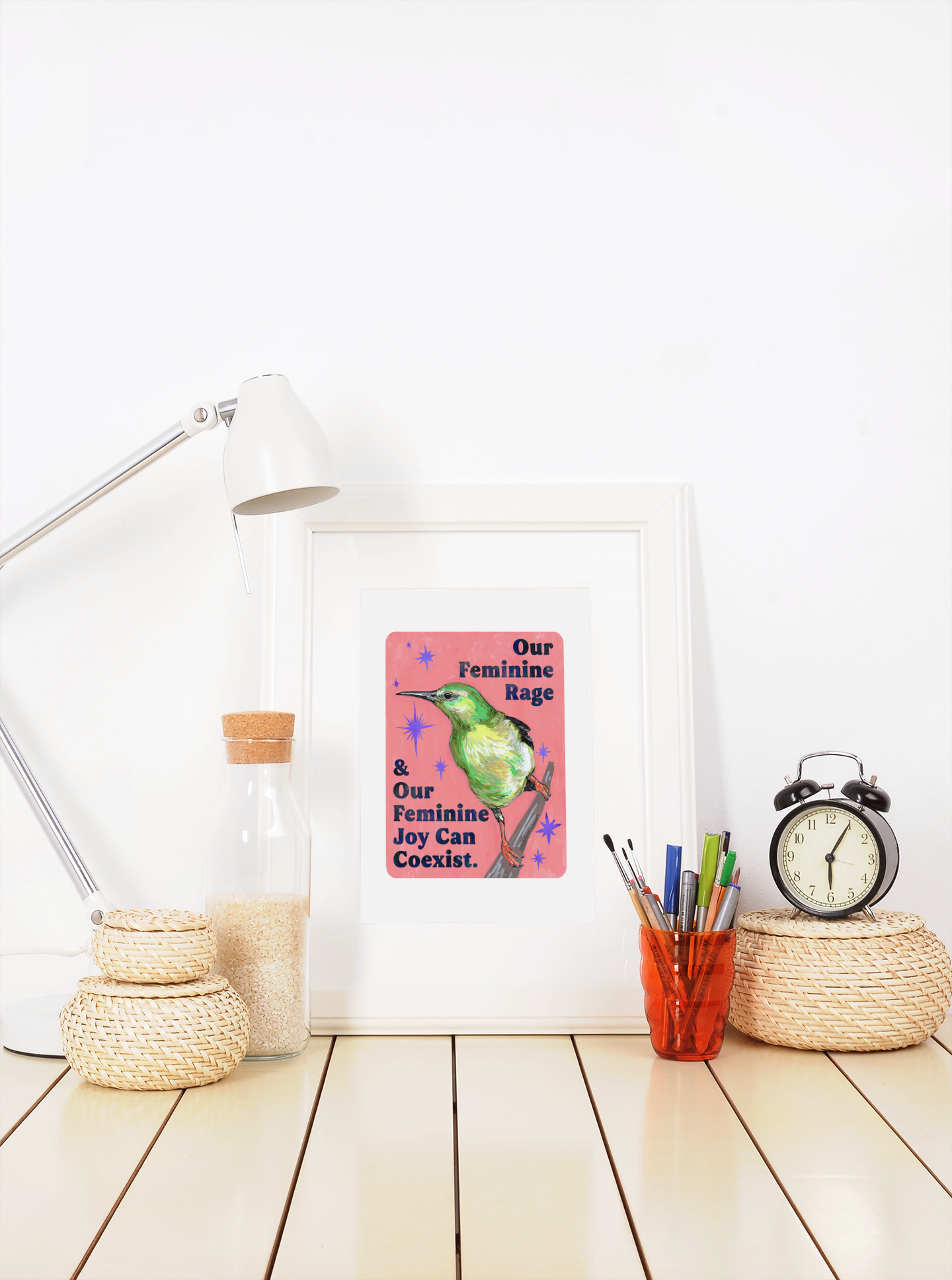 Our Feminine Rage & Our Feminine Joy Can Coexist: feminist art print
