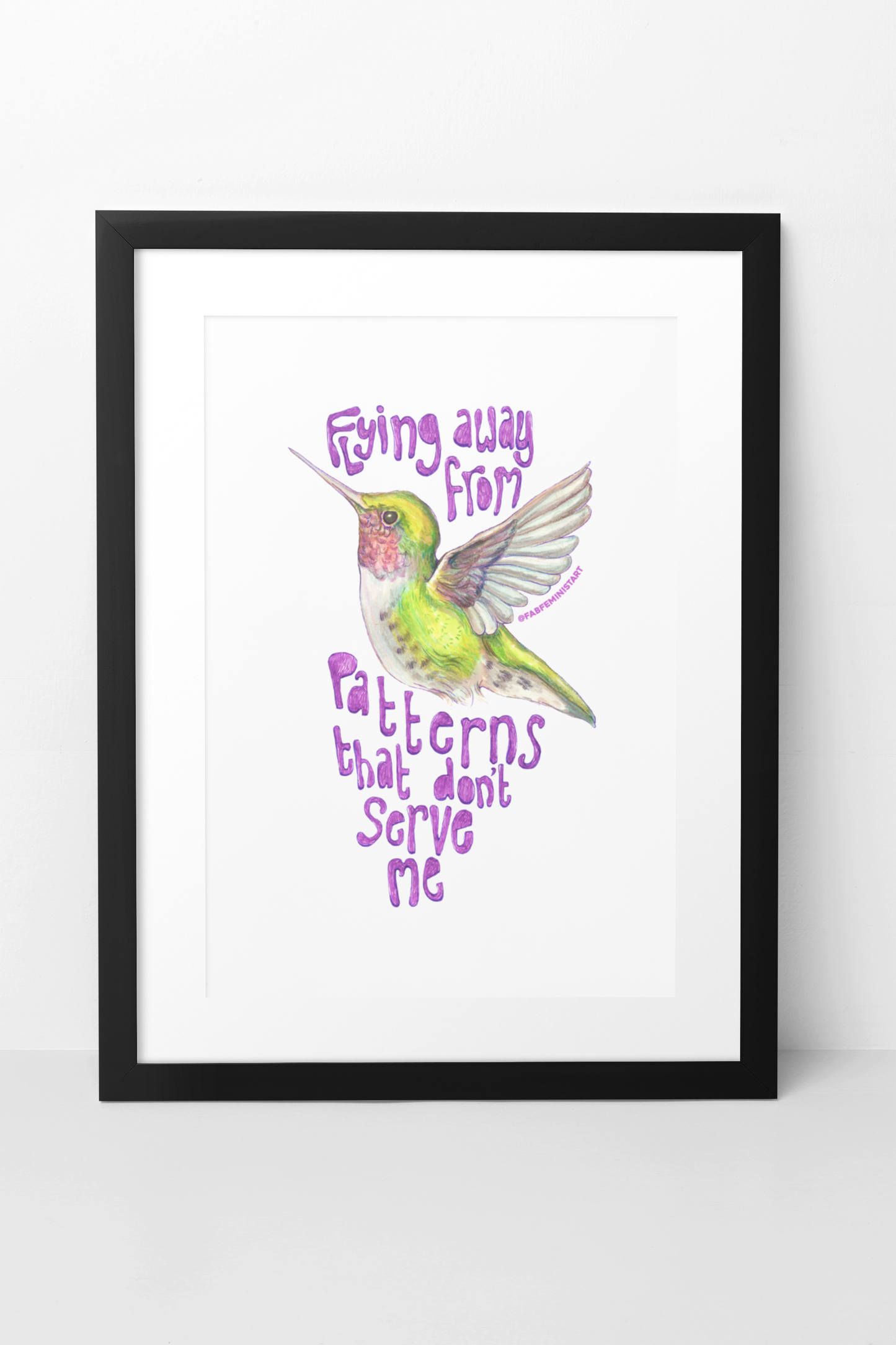 Flying Away From Patterns That Don't Serve Me: Mental Health Poster