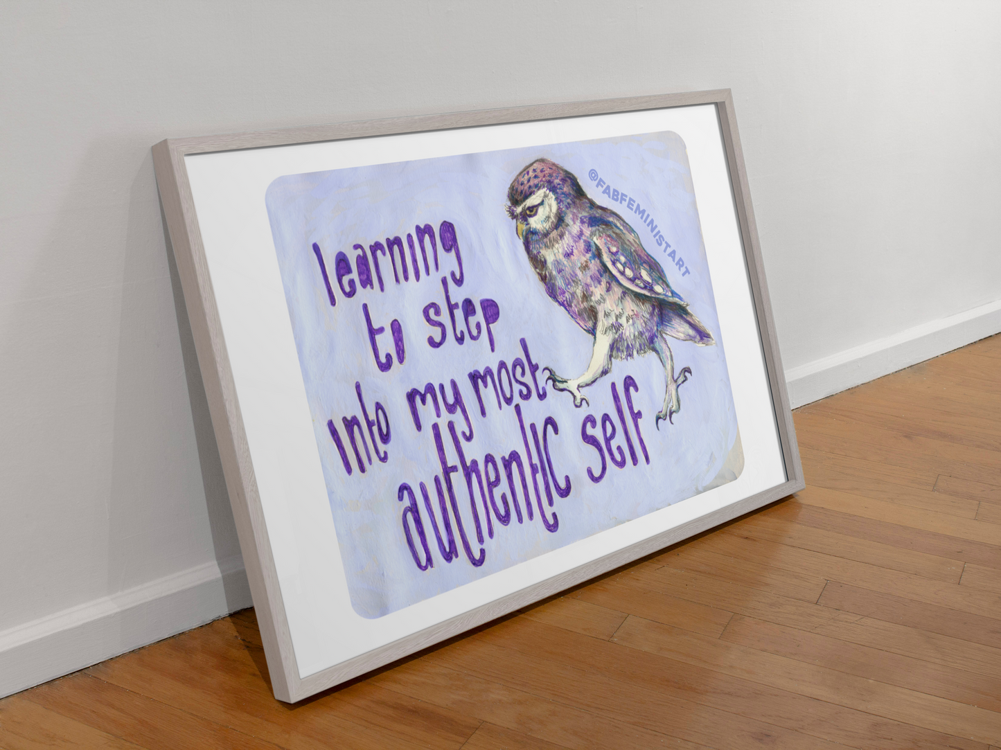 Learning To Step Into My Most Authentic Self: Mental Health Art Print