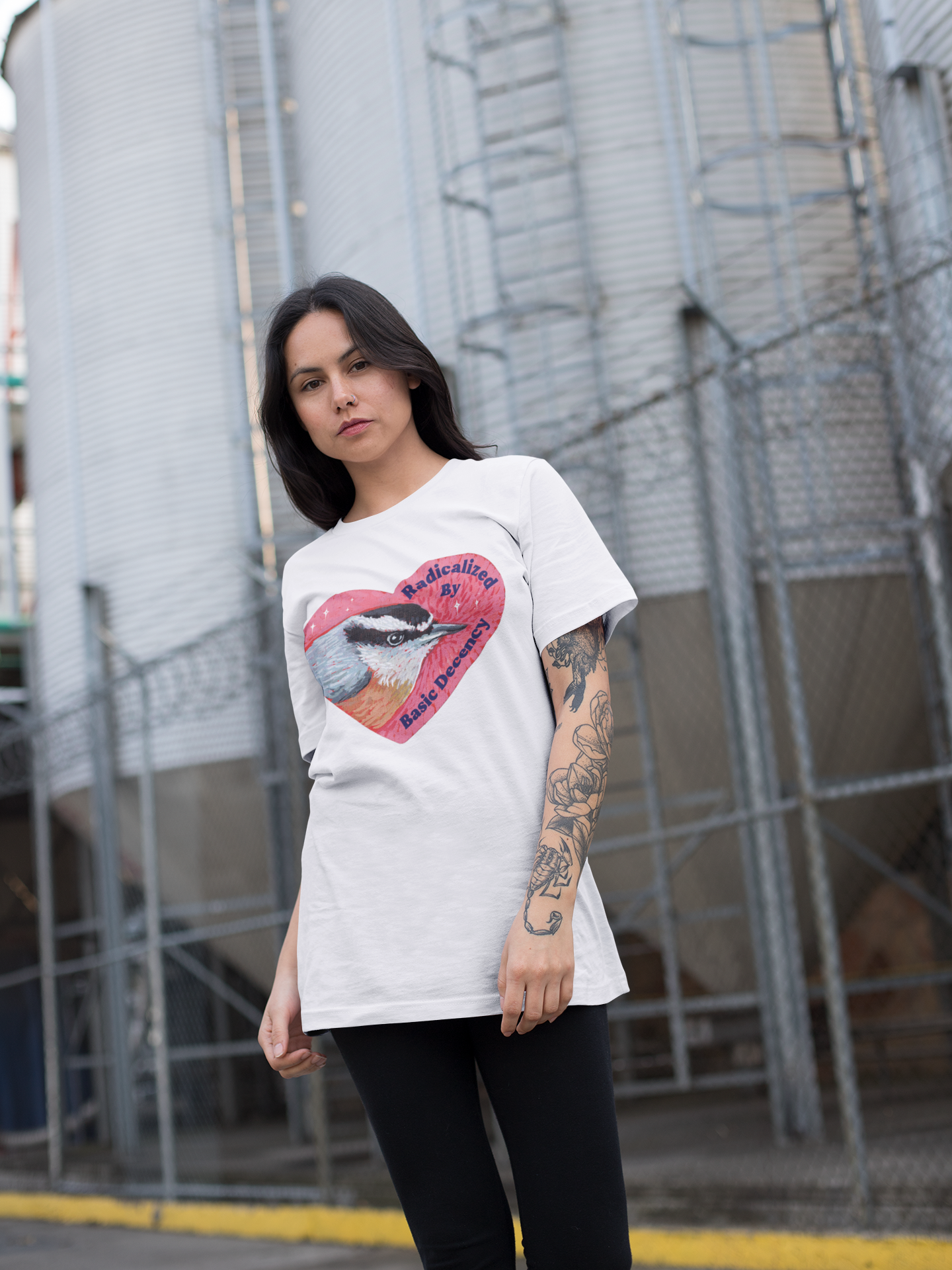 Radicalized By Basic Decency: Bird Heart T-Shirt